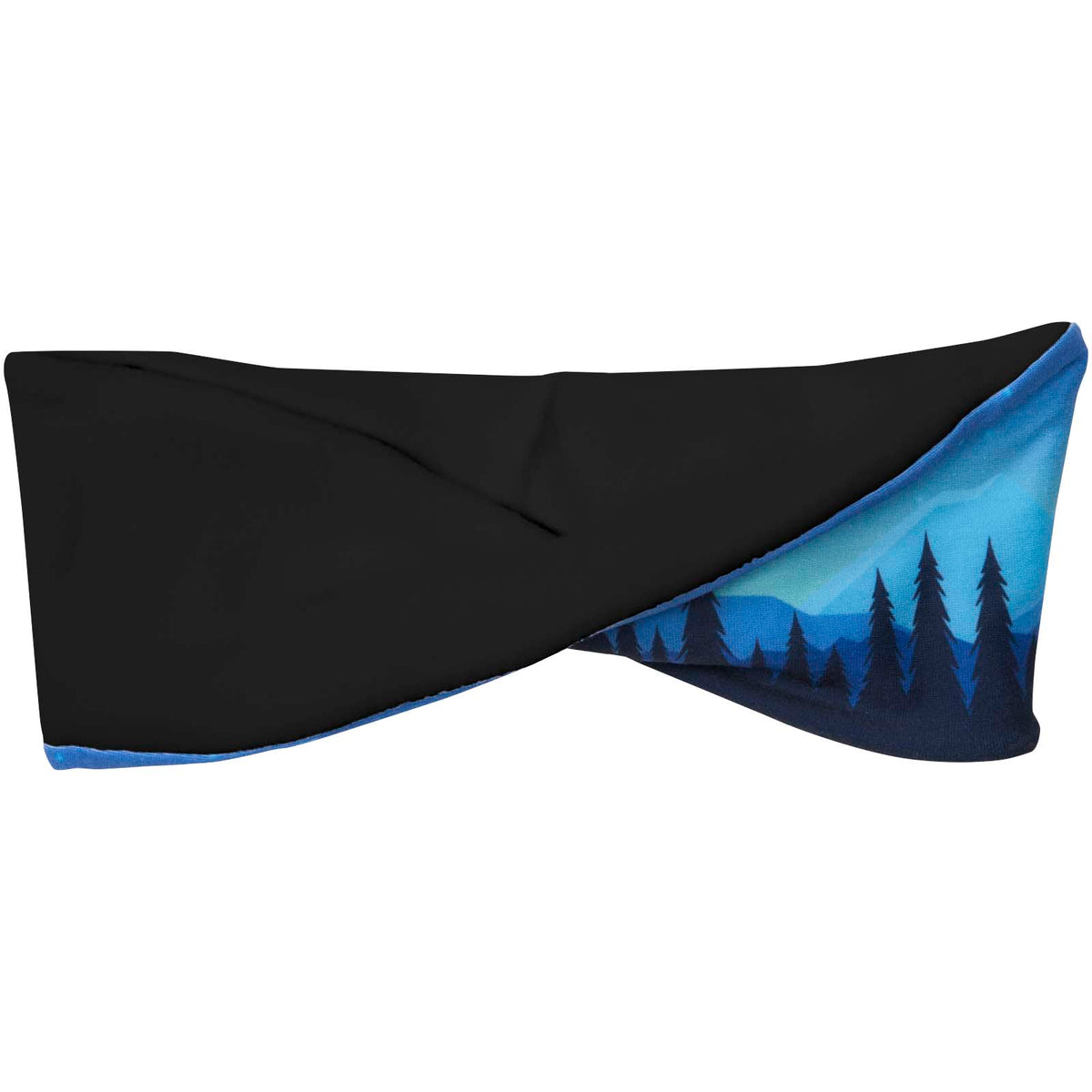 Emma Sublimation Stirnband aus PET mit Fleece – Schwarz