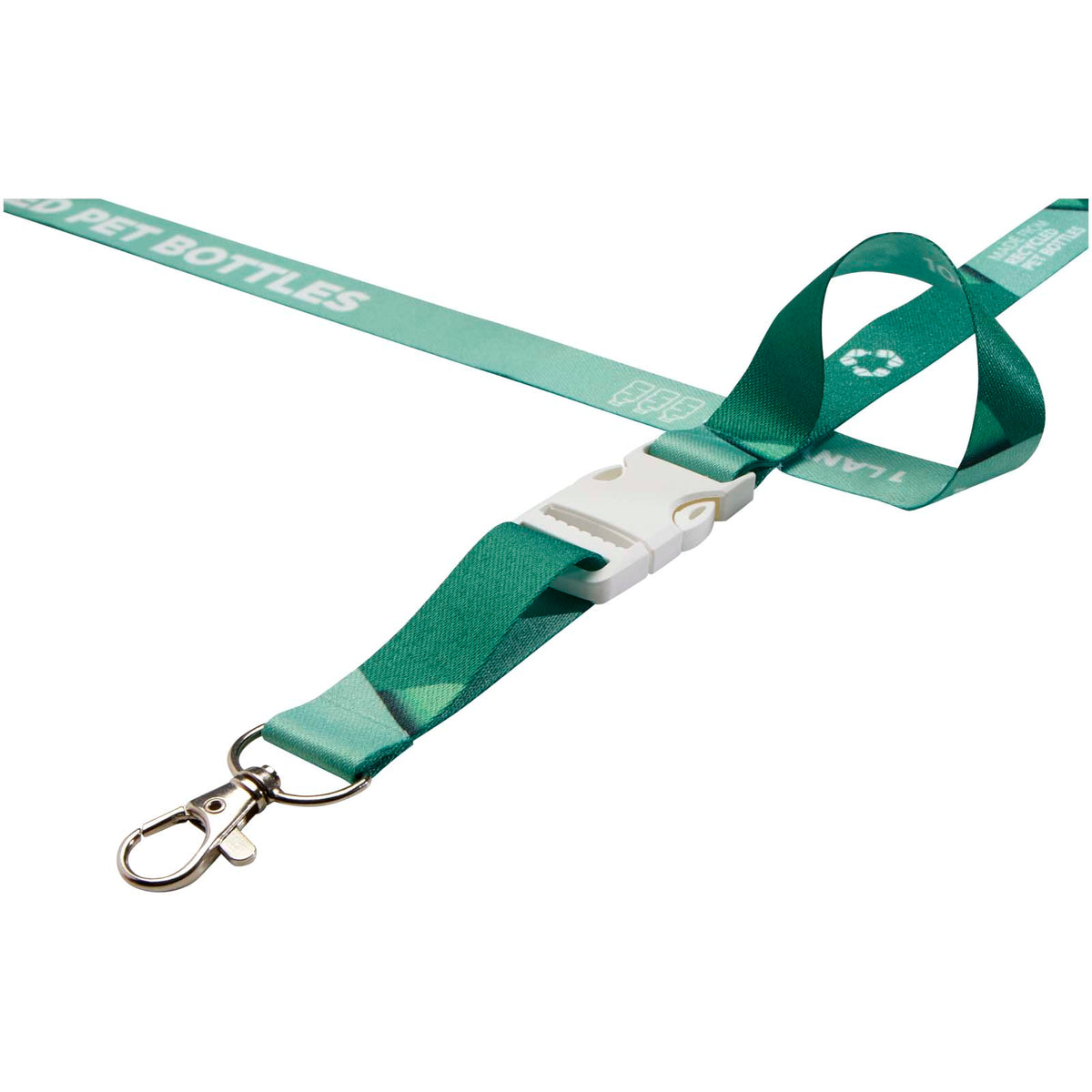 Bucks Sublimation Lanyard mit Schnappverschluss Kunststoff – Weiss