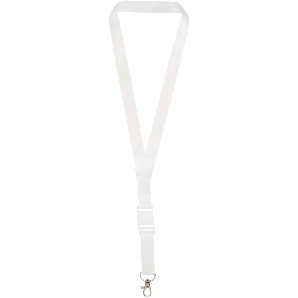 Bucks Sublimation Lanyard mit Schnappverschluss Kunststoff – Weiss