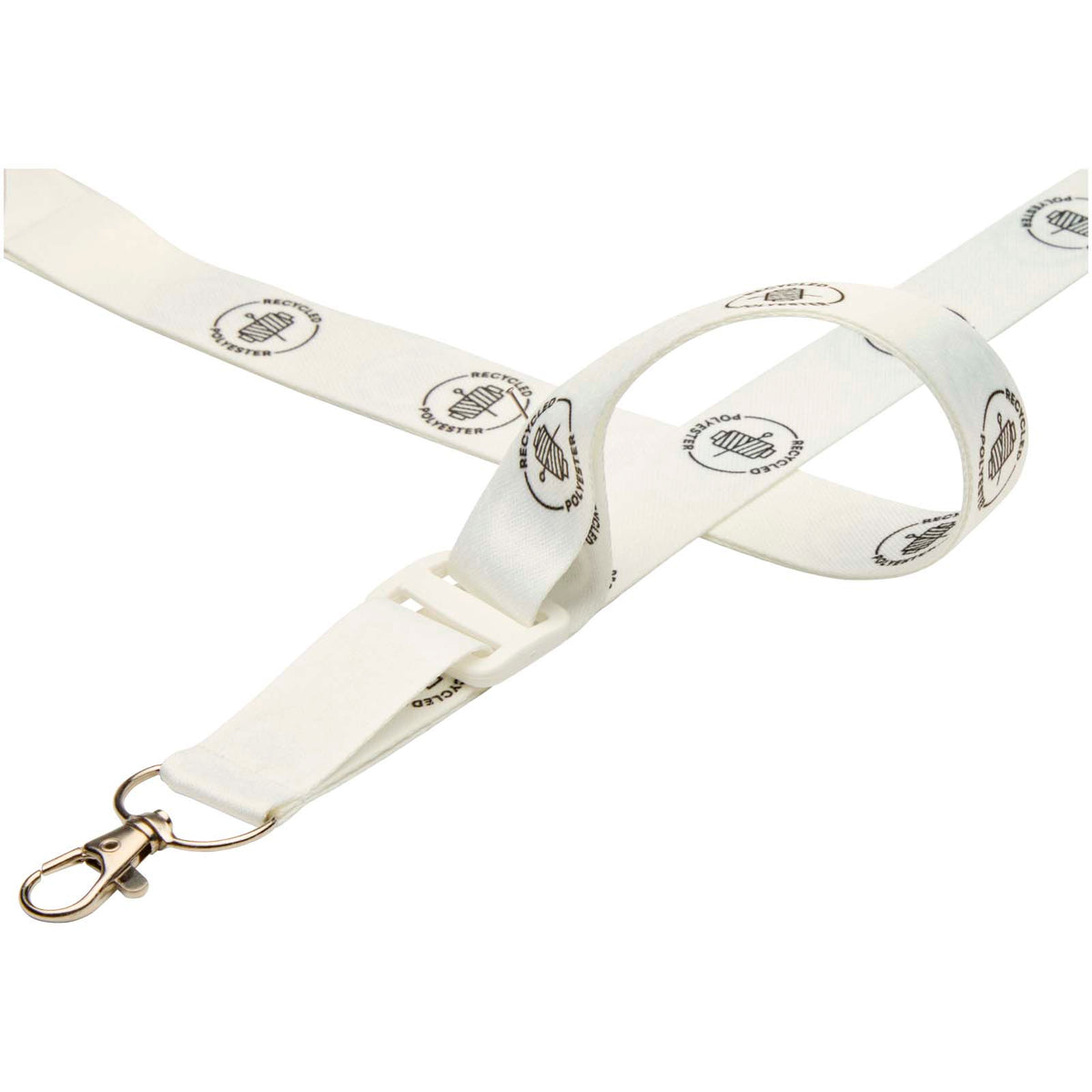 Liv Verstellbares PET Sublimation Lanyard – Weiss