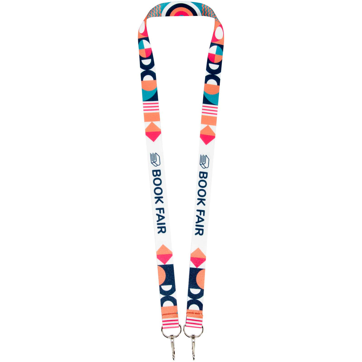 Leia Sublimation PET Lanyard mit 2 Metallhaken