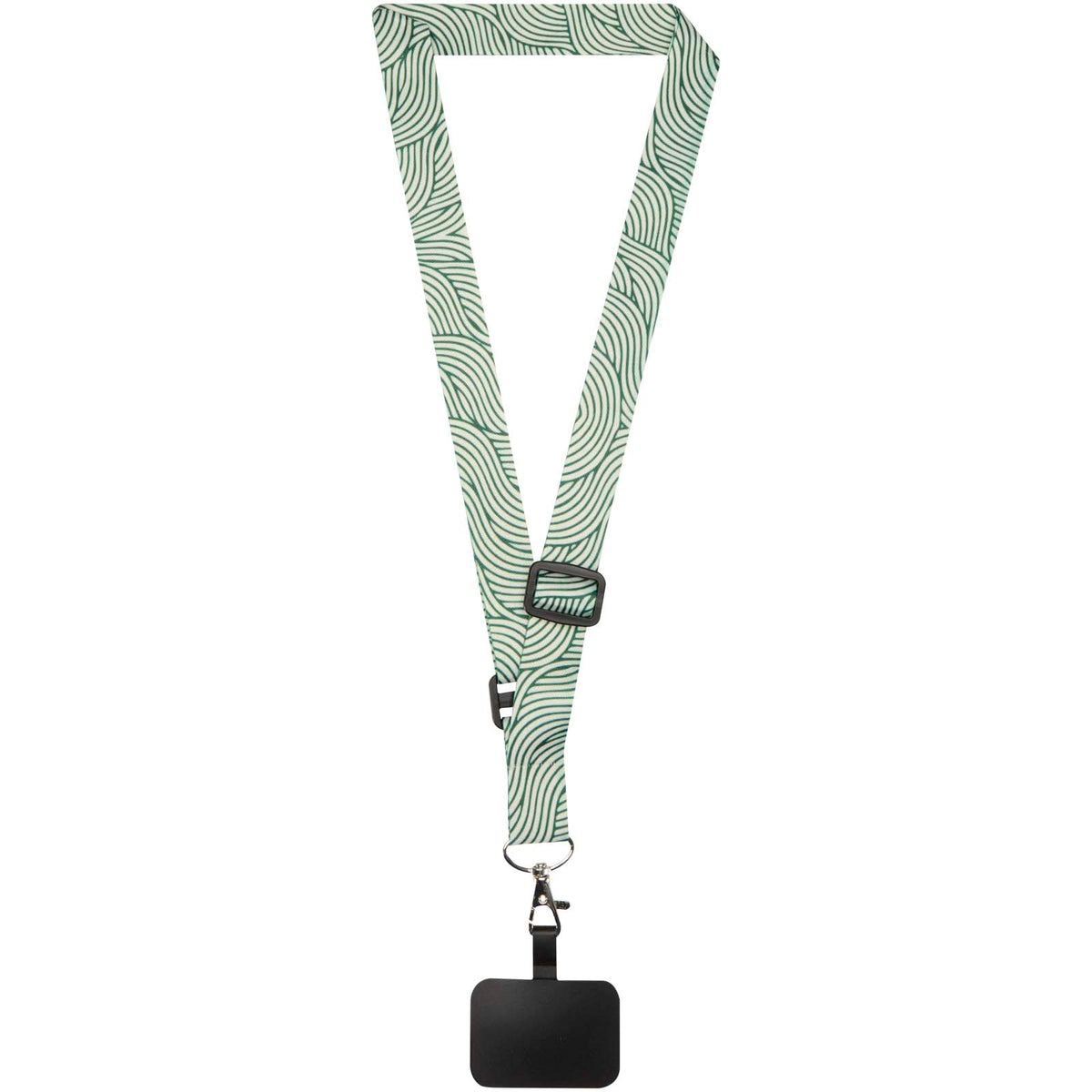 Lyra Verstellbares Lanyard aus PET mit Telefonhalterung und Sublimationsdruck