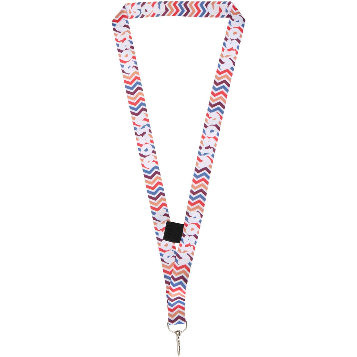 Neve Sublimation Lanyard für mit Loop – Schwarz / Weiss