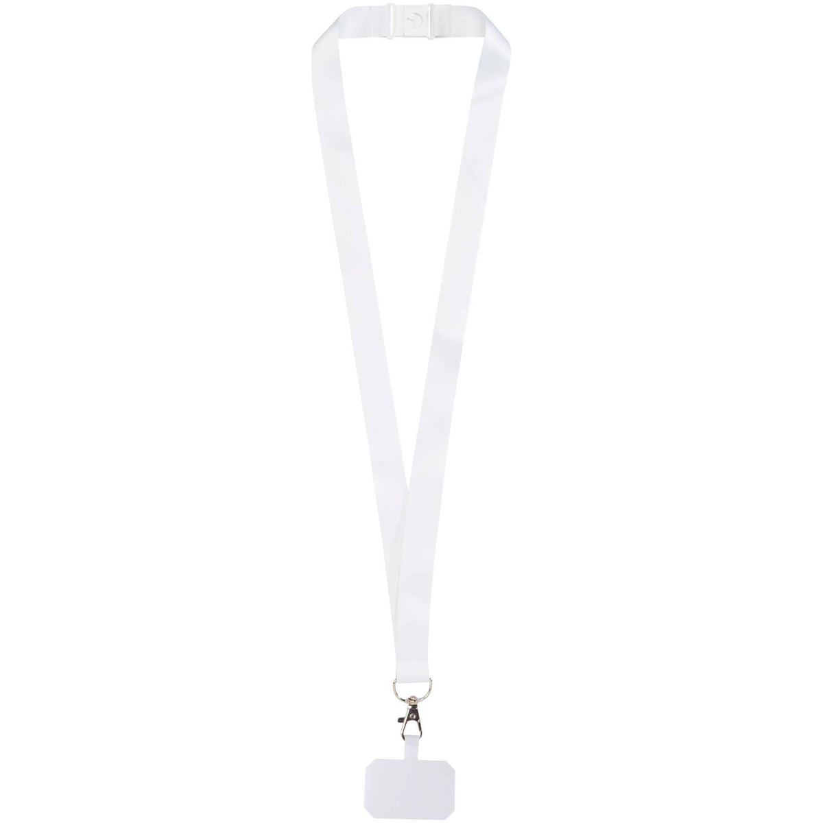 Addie Sublimation Lanyard mit Telefonhalterung und Sicherheitsverschluss – Weiss