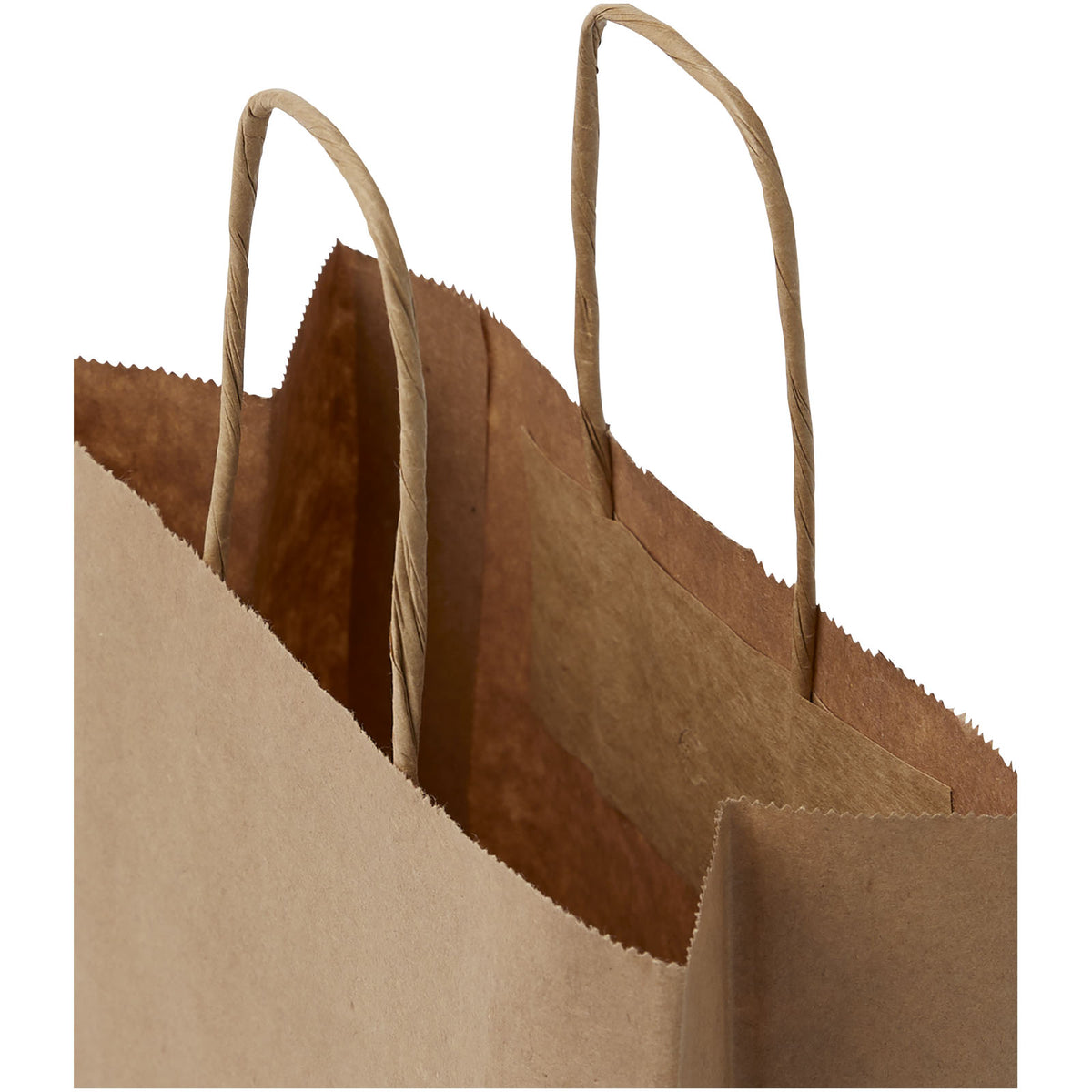 Kraftpapiertasche 80 g/m² mit gedrehten Griffen, 18 × 8 × 21 cm – Kraftpapier