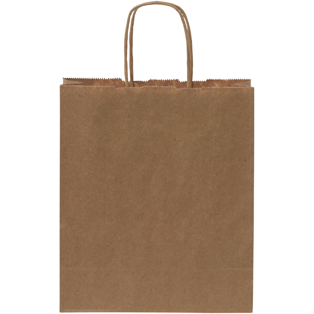 Kraftpapiertasche 80 g/m² mit gedrehten Griffen, 18 × 8 × 21 cm – Kraftpapier
