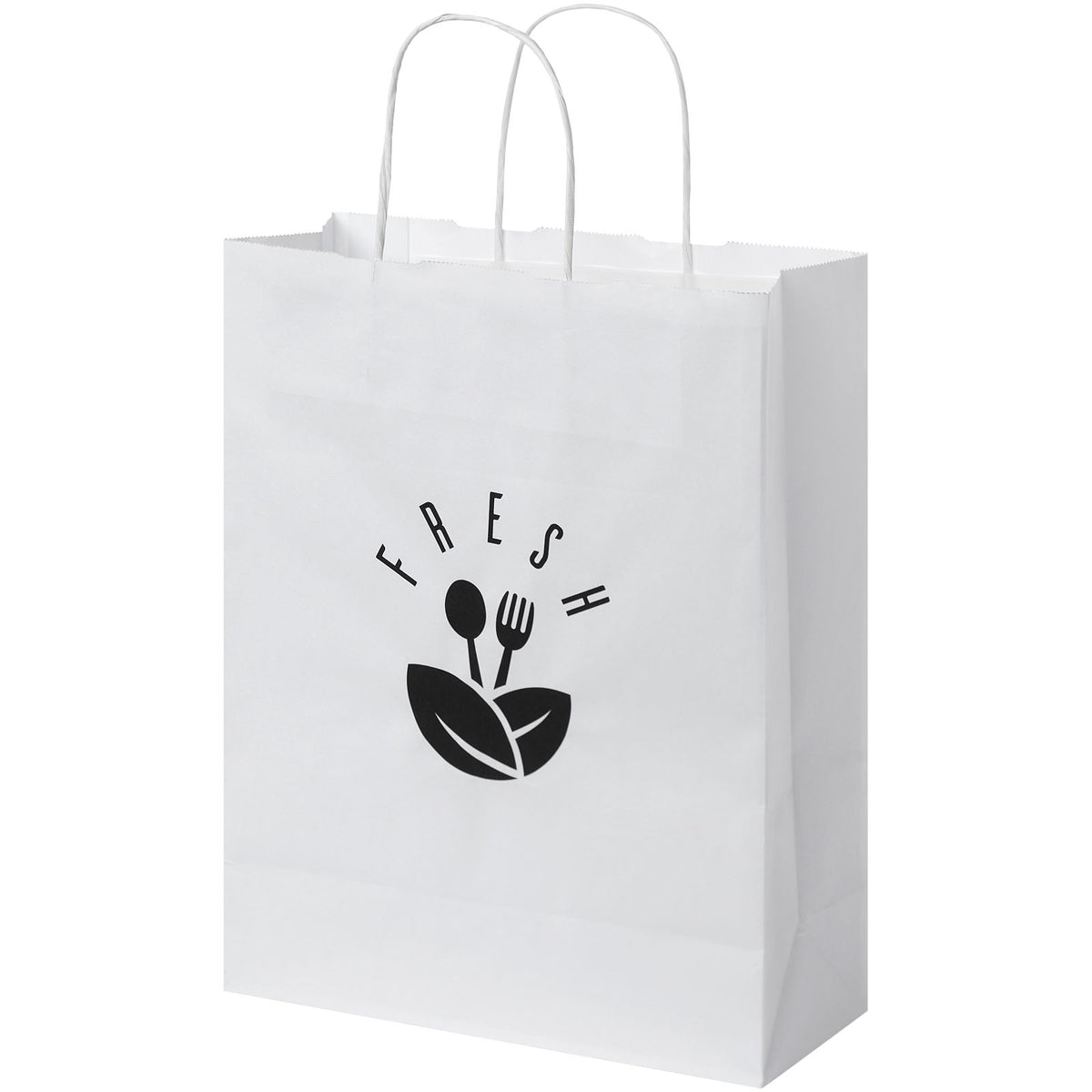 Kraftpapiertasche 80 g/m² mit gedrehten Griffen, 25 × 11 × 32 cm