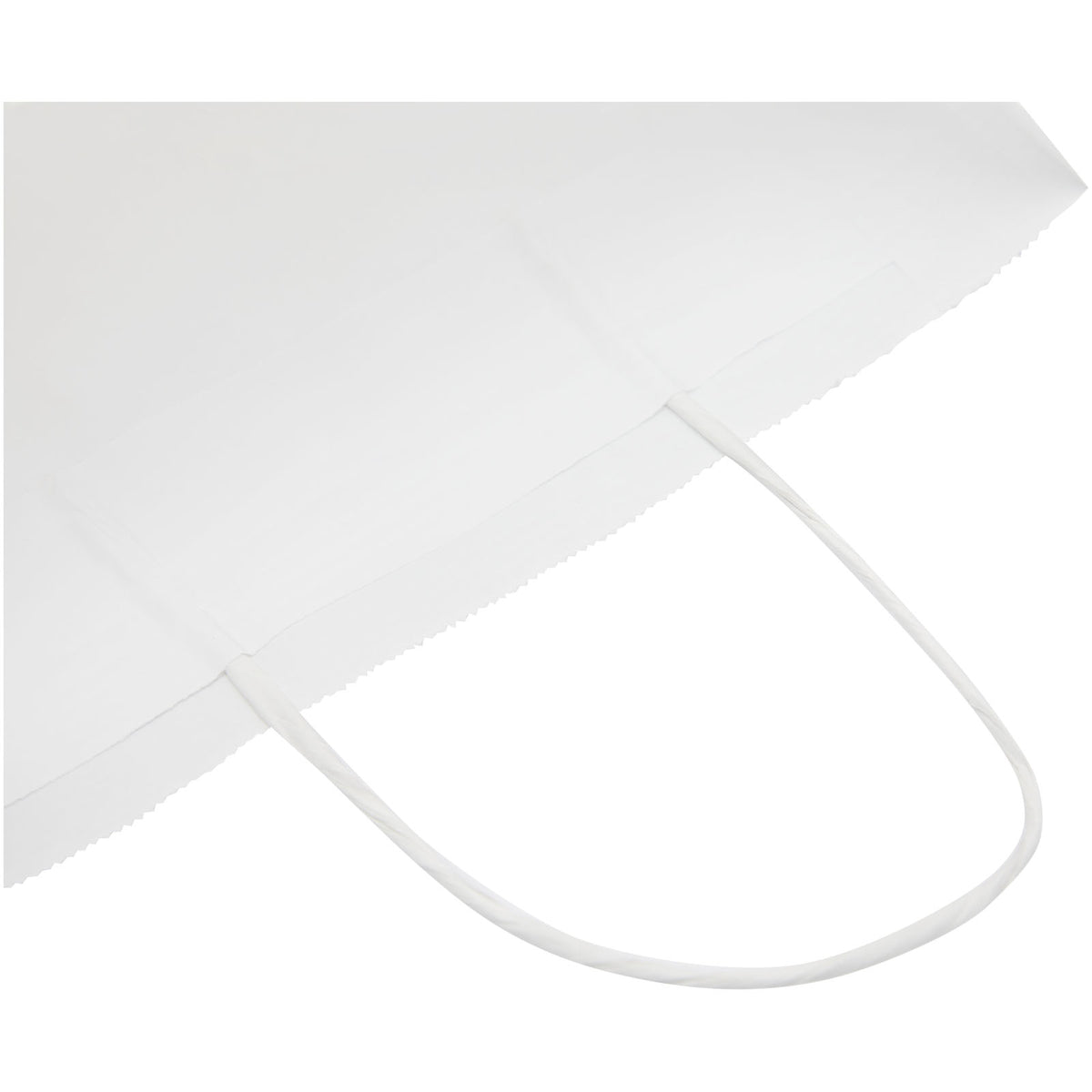 Kraftpapiertasche 80 g/m² mit gedrehten Griffen, 25 × 11 × 32 cm – Weiss