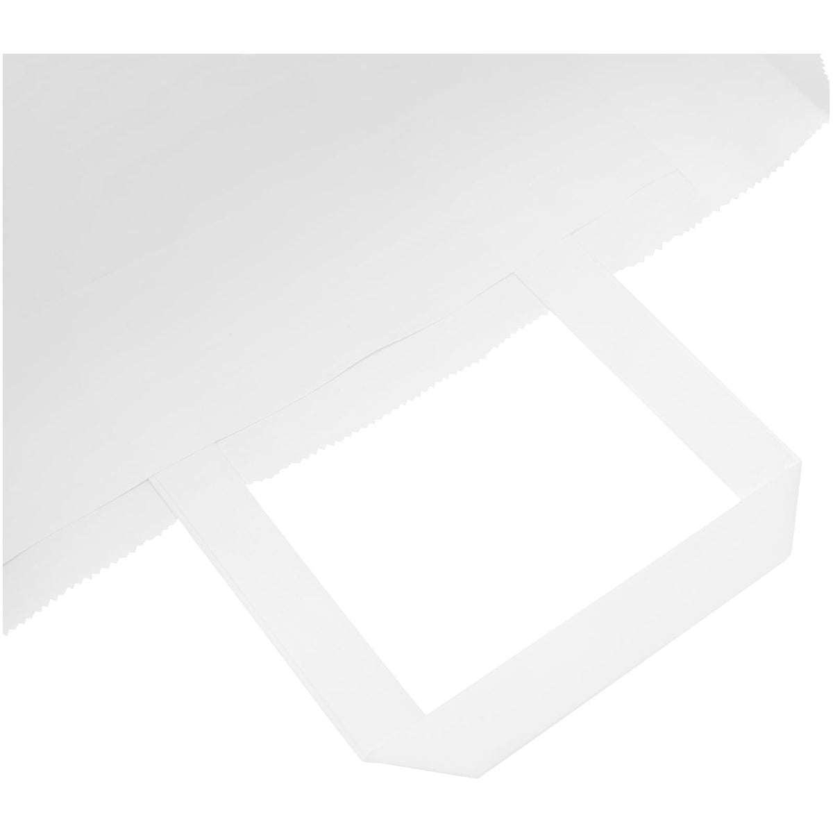 Kraftpapiertasche 80 90 g/m² mit flachen Griffen, 25 × 11 × 31 cm – Weiss