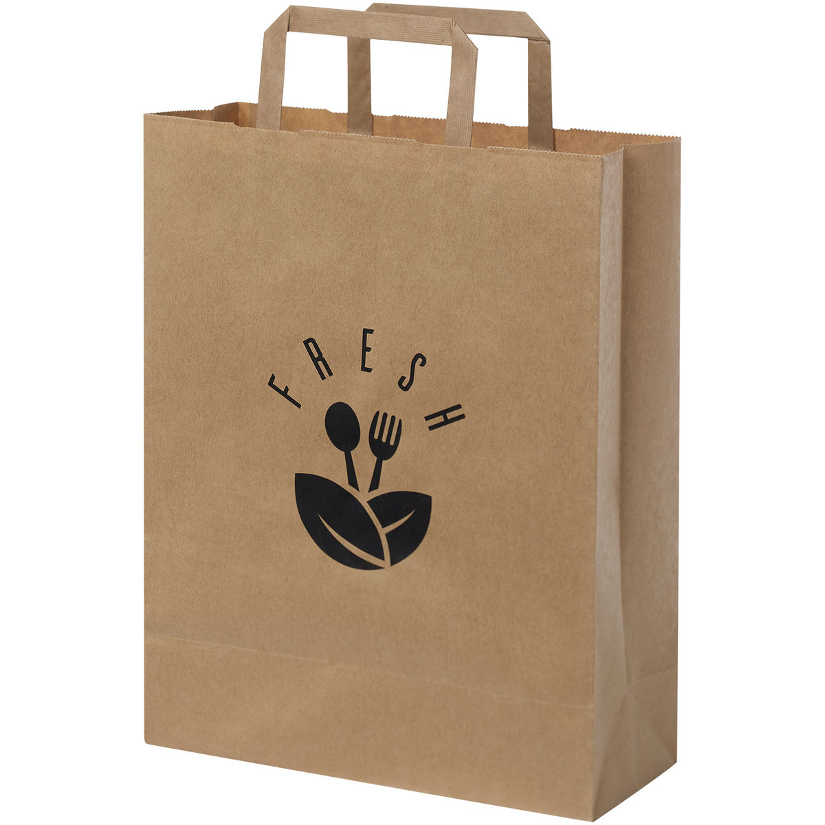 Kraftpapiertasche 80 90 g/m² mit flachen Griffen, 25 × 11 × 31 cm – Kraftpapier