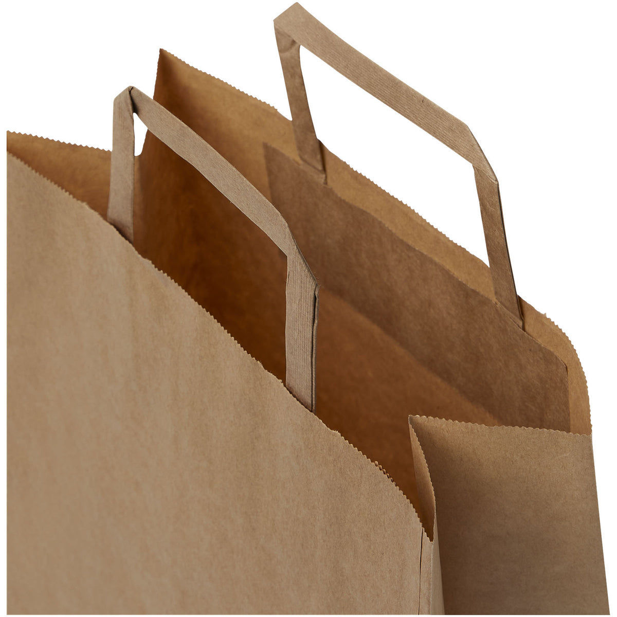 Kraftpapiertasche 80 90 g/m² mit flachen Griffen, 25 × 11 × 31 cm – Kraftpapier