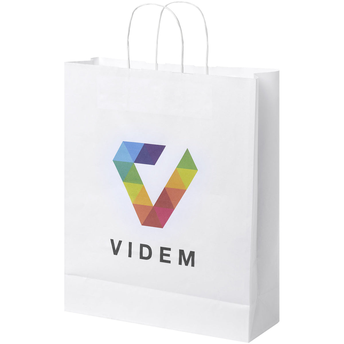 Kraftpapiertasche 80 90 g/m² mit gedrehten Griffen, 32 × 12 × 40 cm