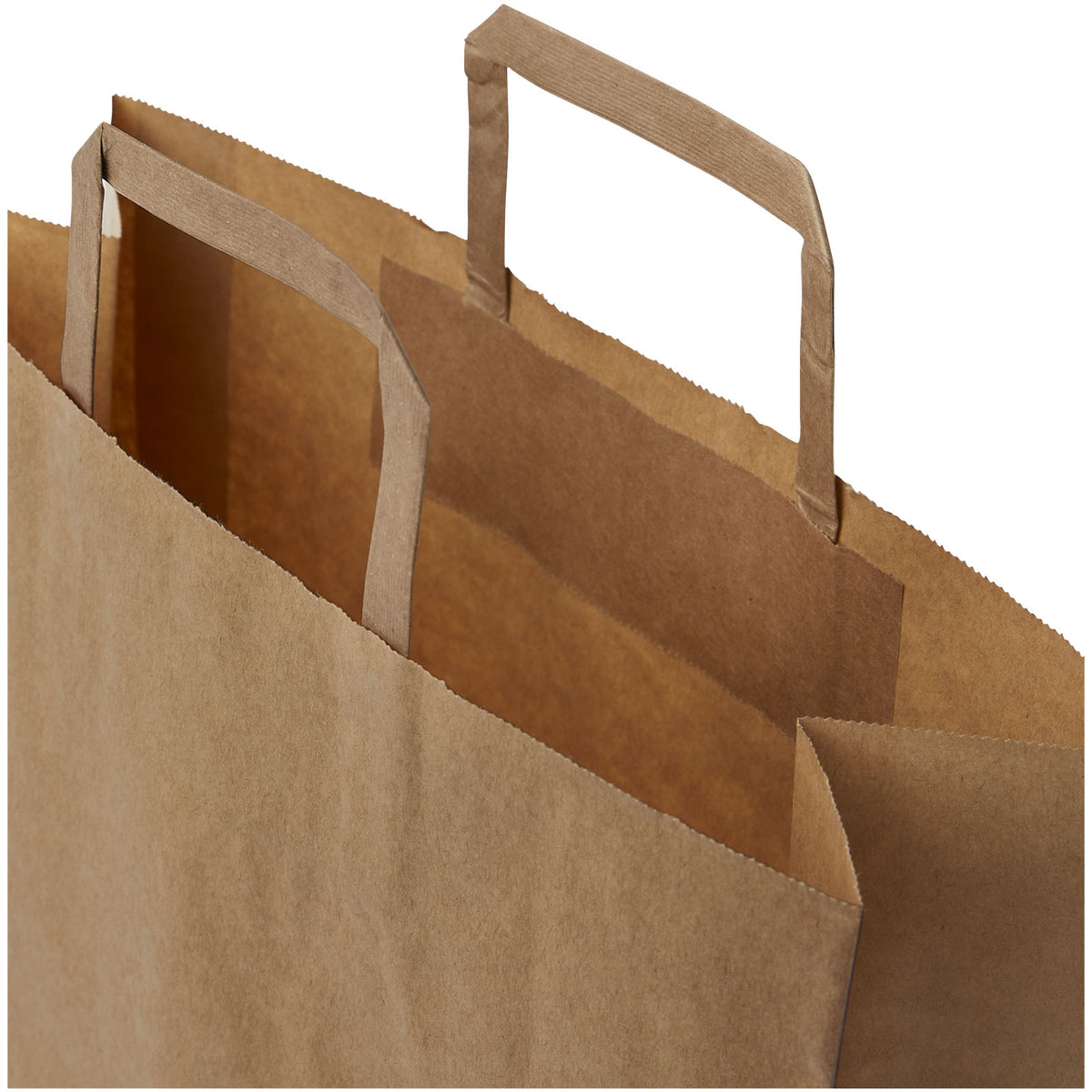 Kraftpapiertasche 80 90 g/m² mit flachen Griffen, 32 × 12 × 40 cm – Kraftpapier