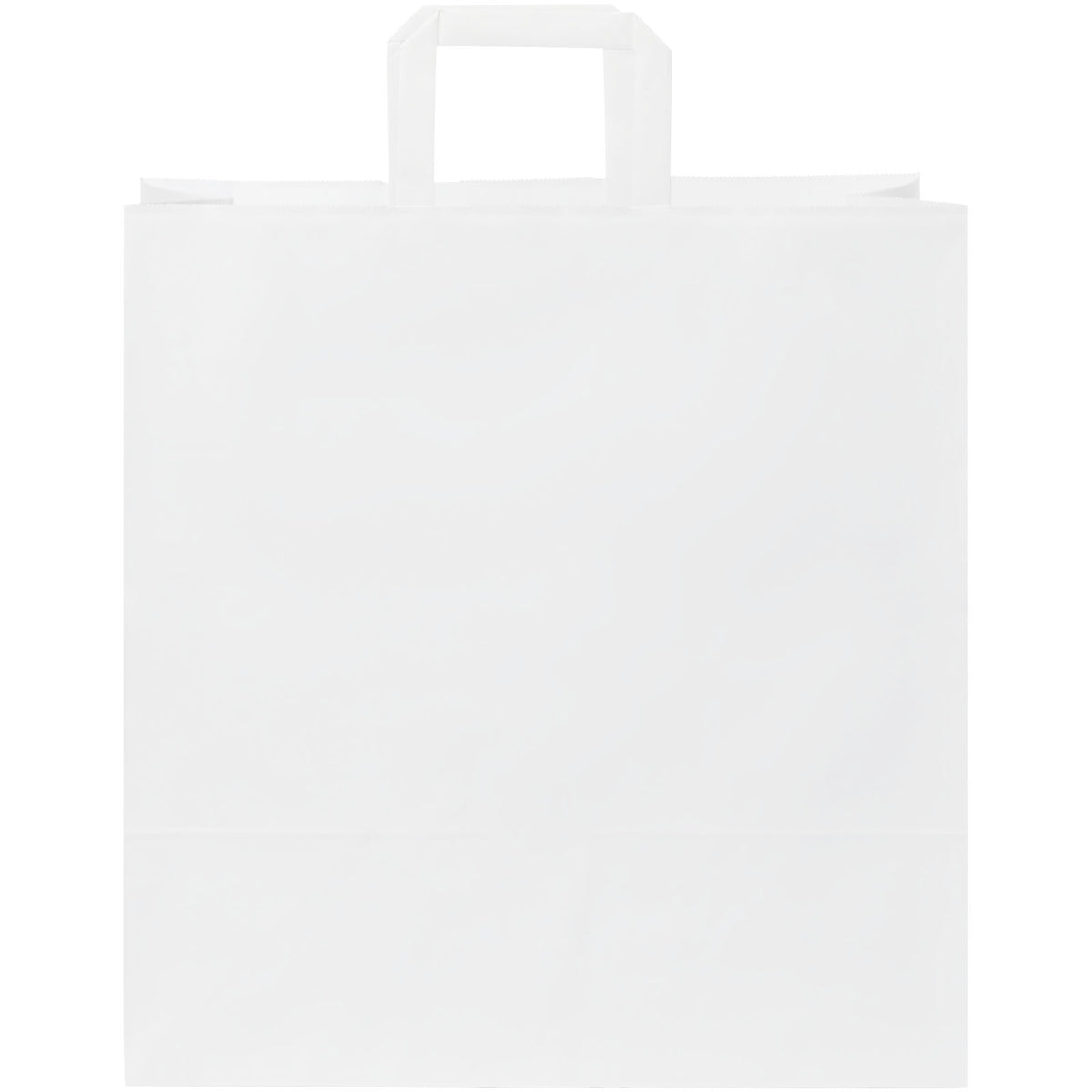 Kraftpapiertasche 80 90 g/m² mit flachen Griffen, 34 × 20 × 35 cm – Weiss