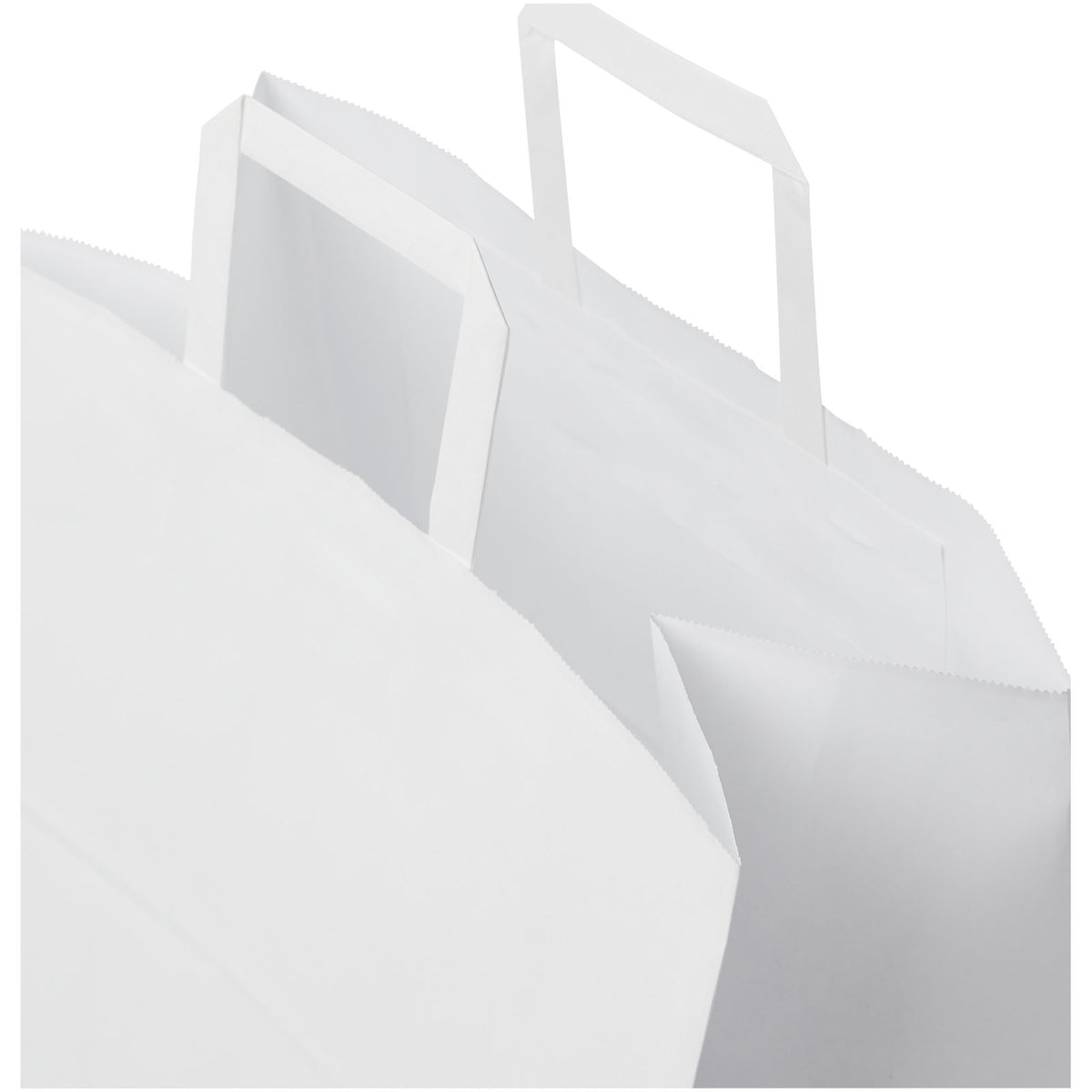 Kraftpapiertasche 80 90 g/m² mit flachen Griffen, 34 × 20 × 35 cm – Weiss