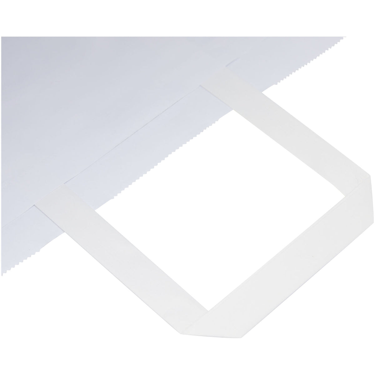 Kraftpapiertasche 80 90 g/m² mit flachen Griffen, 34 × 20 × 35 cm – Weiss