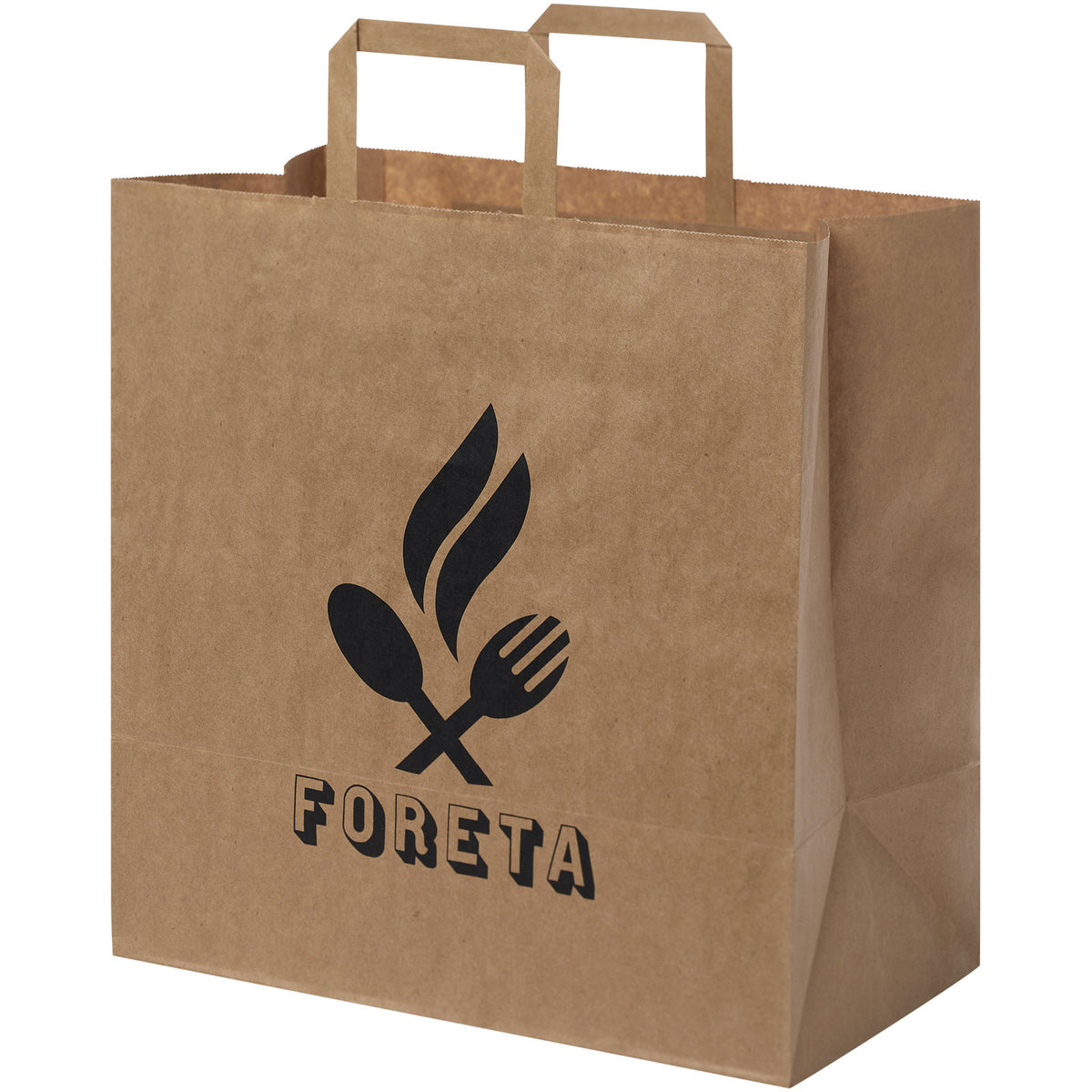 Kraftpapiertasche 80 90 g/m² mit flachen Griffen, 34 × 20 × 35 cm – Kraftpapier