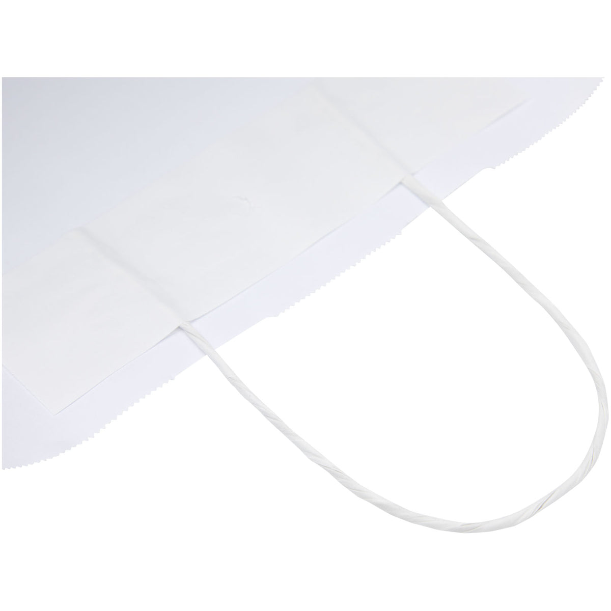 Kraftpapiertasche 90 100 g/m² mit gedrehten Griffen, 49,5 × 14 × 44 cm – Weiss