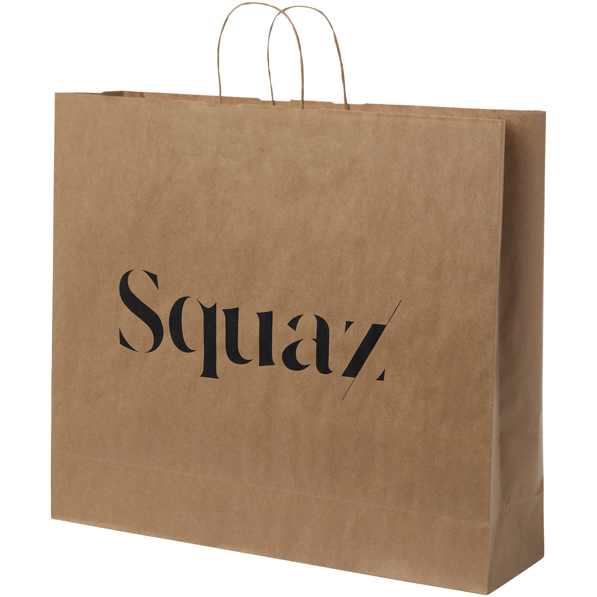 Kraftpapiertasche 90 100 g/m² mit gedrehten Griffen, 49,5 × 14 × 44 cm – Kraftpapier