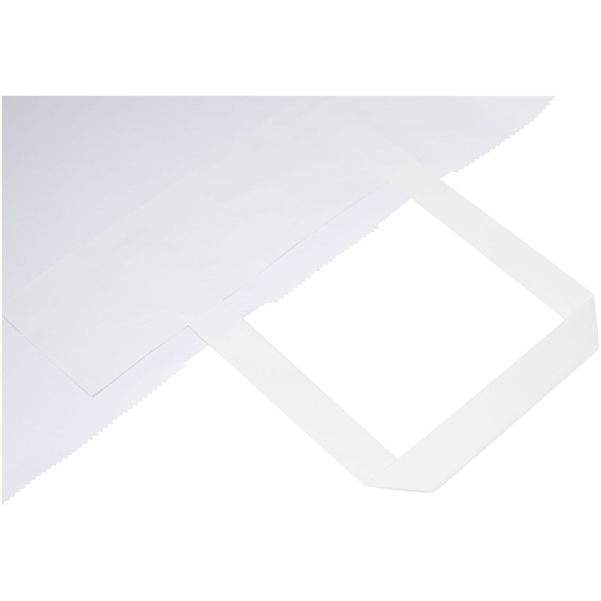 Kraftpapiertasche 90 100 g/m² mit flachen Griffen, 49,5 × 14 × 44 cm – Weiss