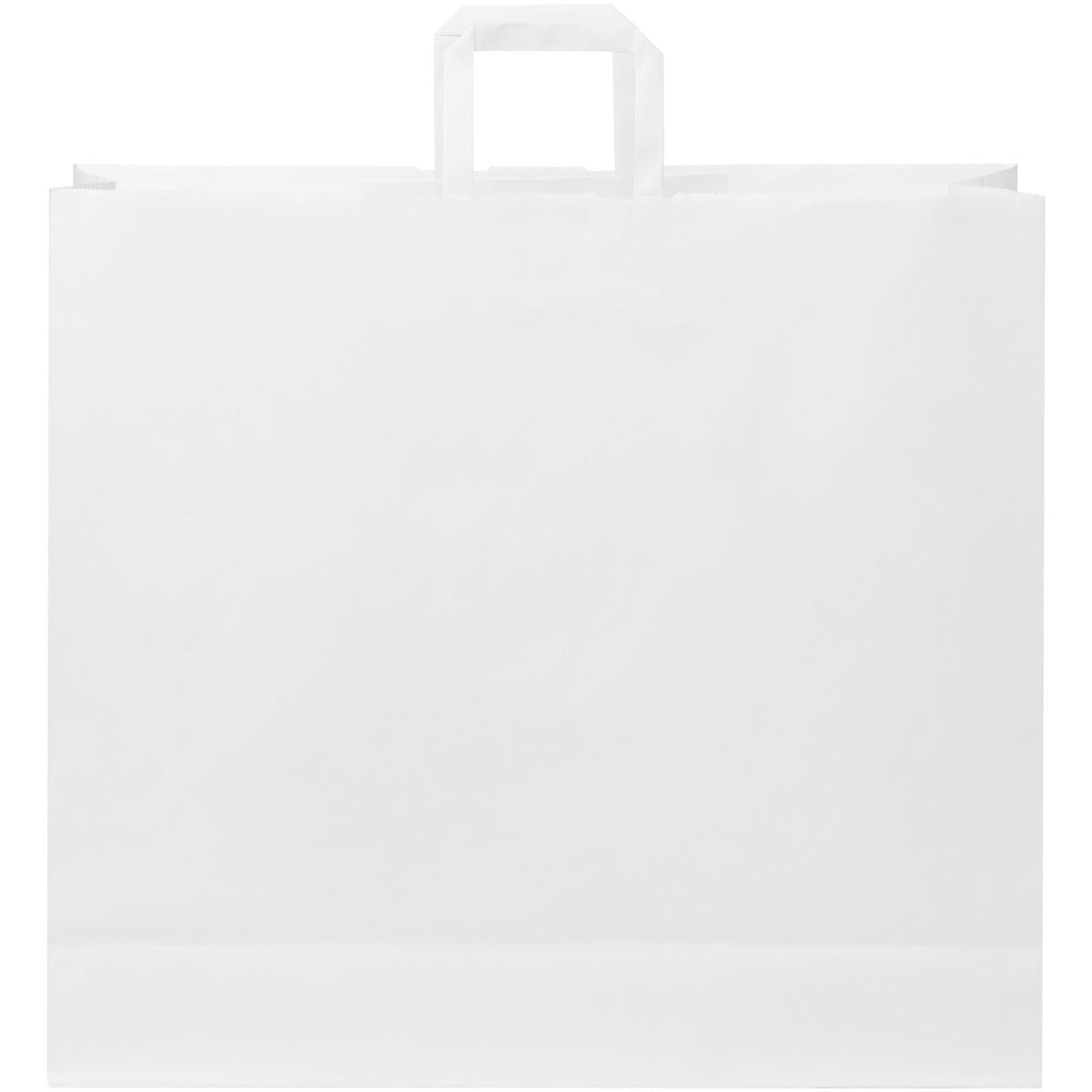 Kraftpapiertasche 90 100 g/m² mit flachen Griffen, 49,5 × 14 × 44 cm – Weiss