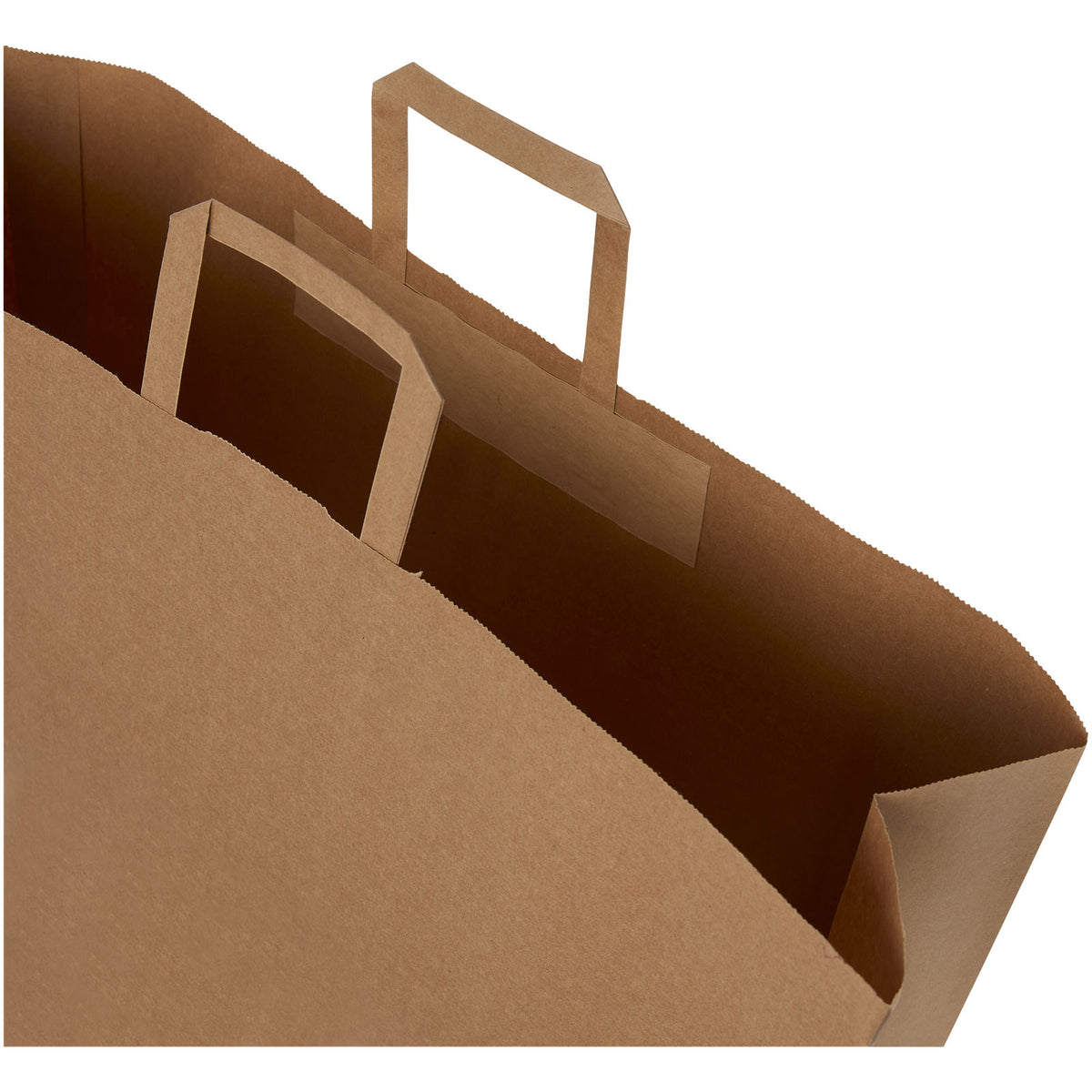 Kraftpapiertasche 90 100 g/m² mit flachen Griffen, 49,5 × 14 × 44 cm – Kraftpapier