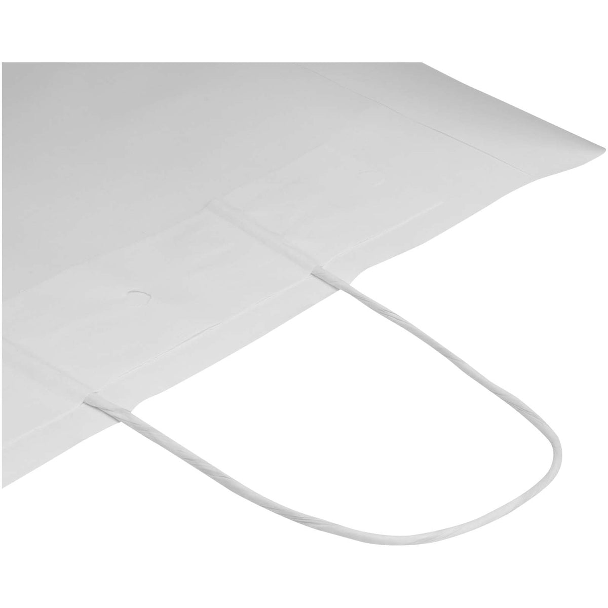 Kraft 80–90 g/m² Papiertasche mit Kordelgriffen, 32 × 17 × 39 cm – Weiss