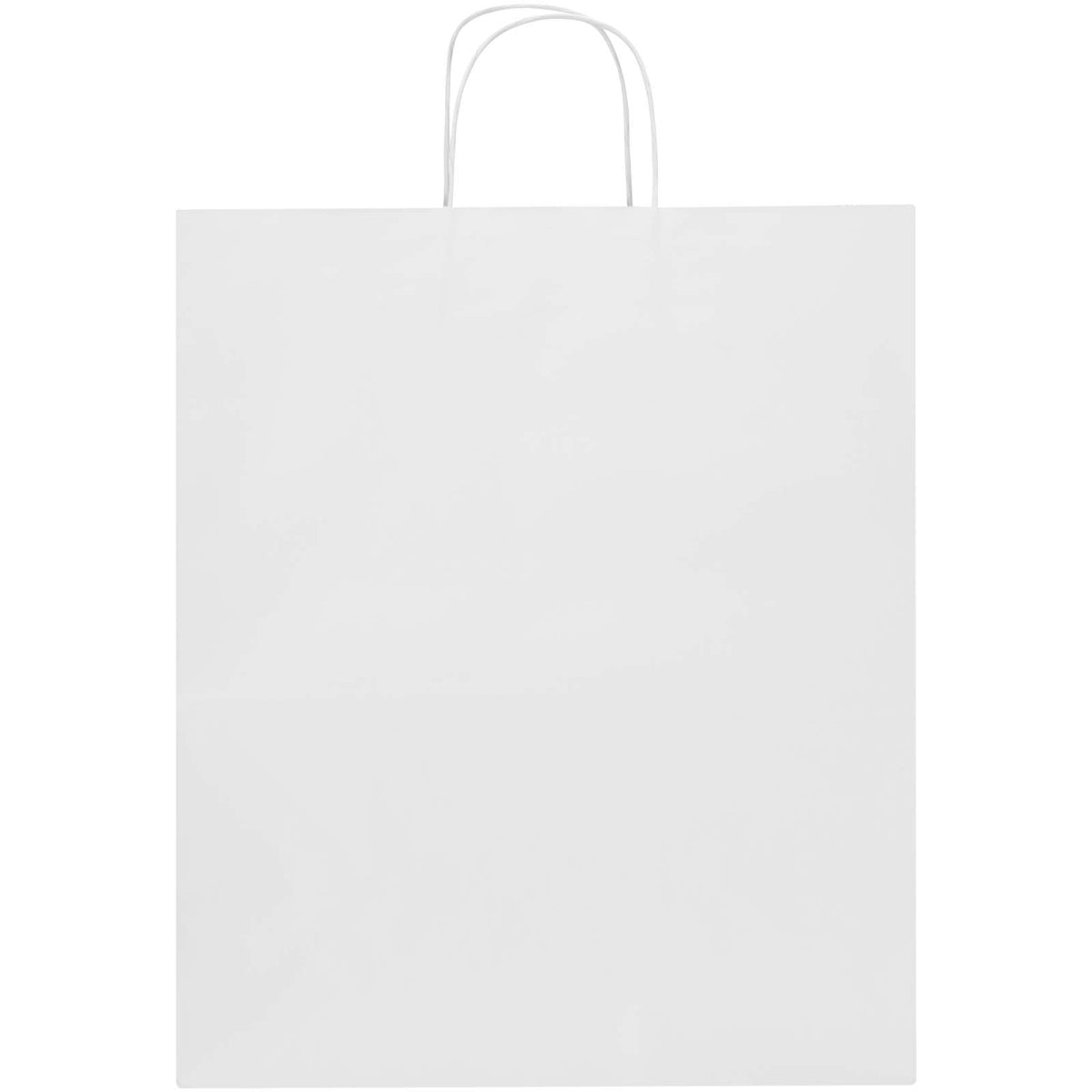 Kraft 80–90 g/m² Papiertasche mit Kordelgriffen, 32 × 17 × 39 cm – Weiss