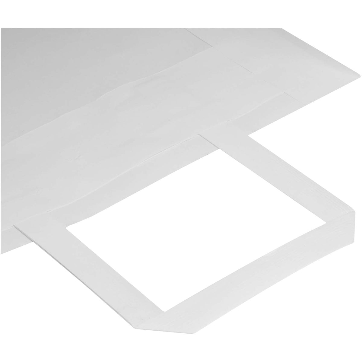 Kraft 80 g/m² Papiertasche mit flachen Griffen, 25 × 15 × 32 cm – Weiss