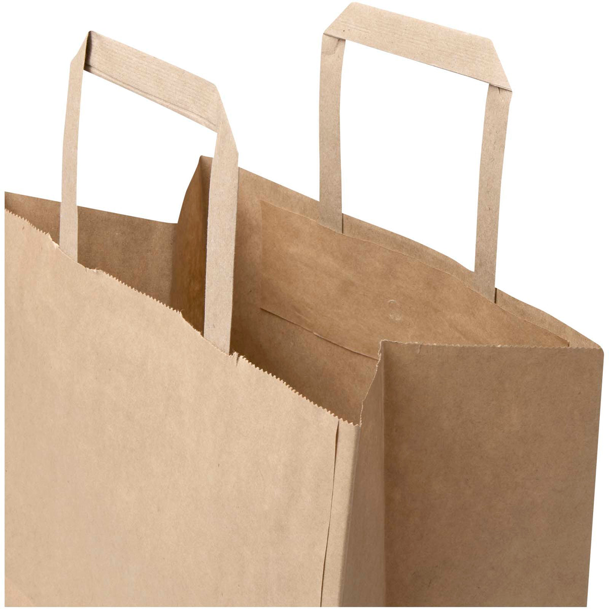 Kraft 80 g/m² Papiertasche mit flachen Griffen, 25 × 15 × 32 cm – Kraftpapier