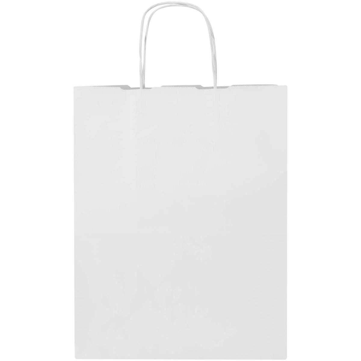 Kraft 80–90 g/m² Papiertasche mit Kordelgriffen, 25 × 15 × 32 cm – Weiss