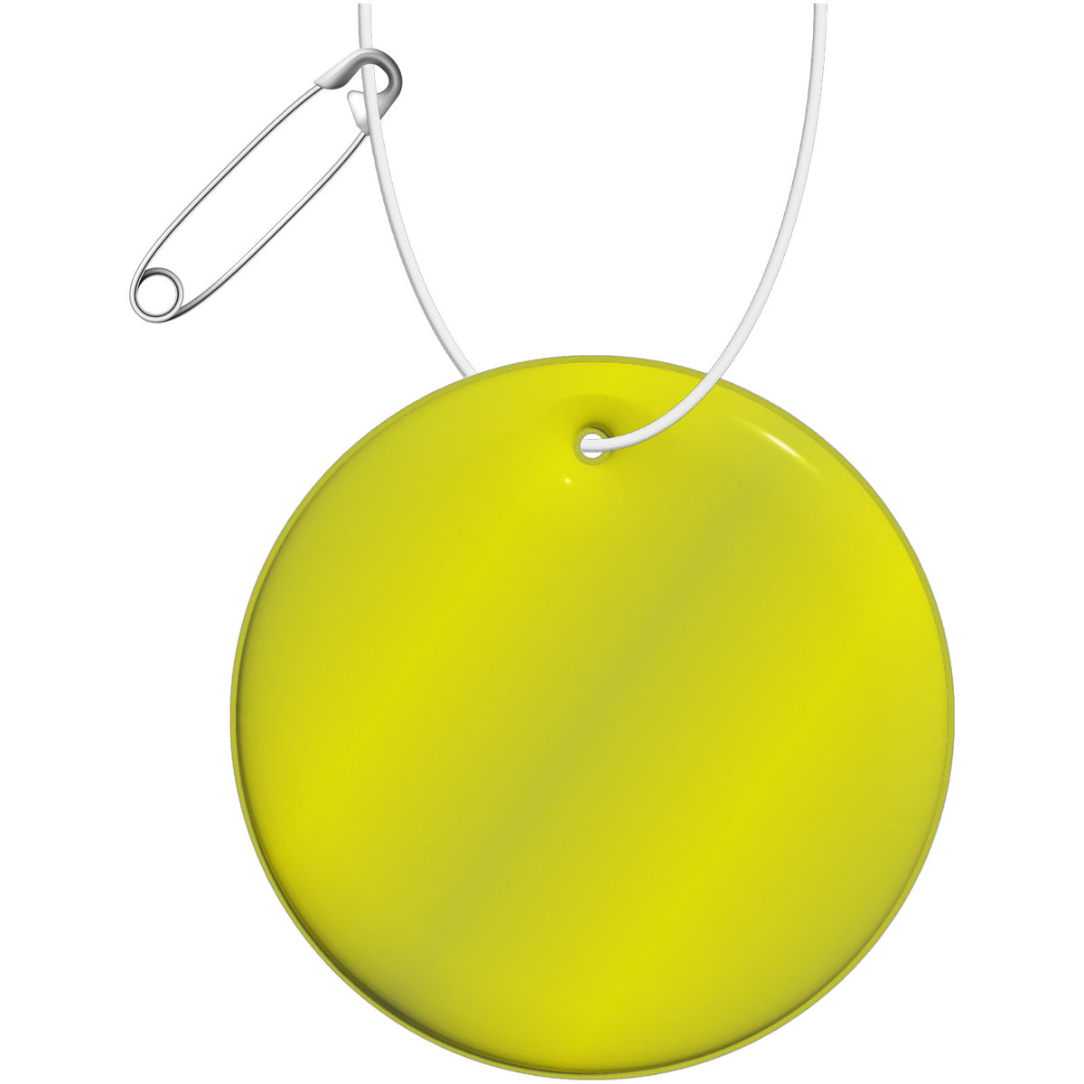 RFX™ H 16 Reflektierender, mittelgroßer, runder Anhänger – Neongelb