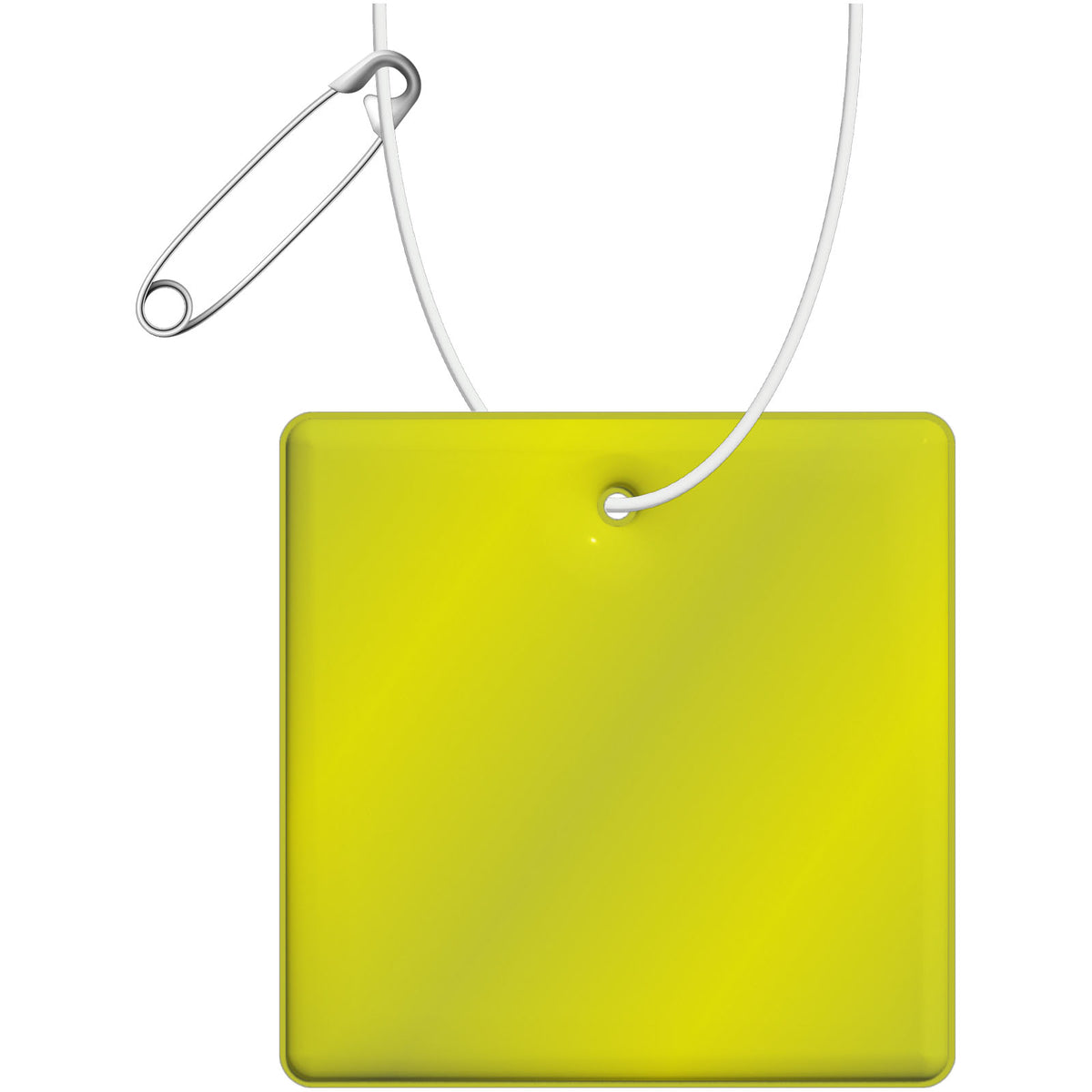 RFX™ H 16 Reflektierender Anhänger, quadratisch – Neongelb