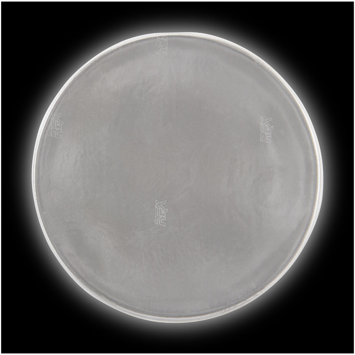 RFX™ S 06 Reflektierender, großer, runder PVC Aufkleber – Weiss
