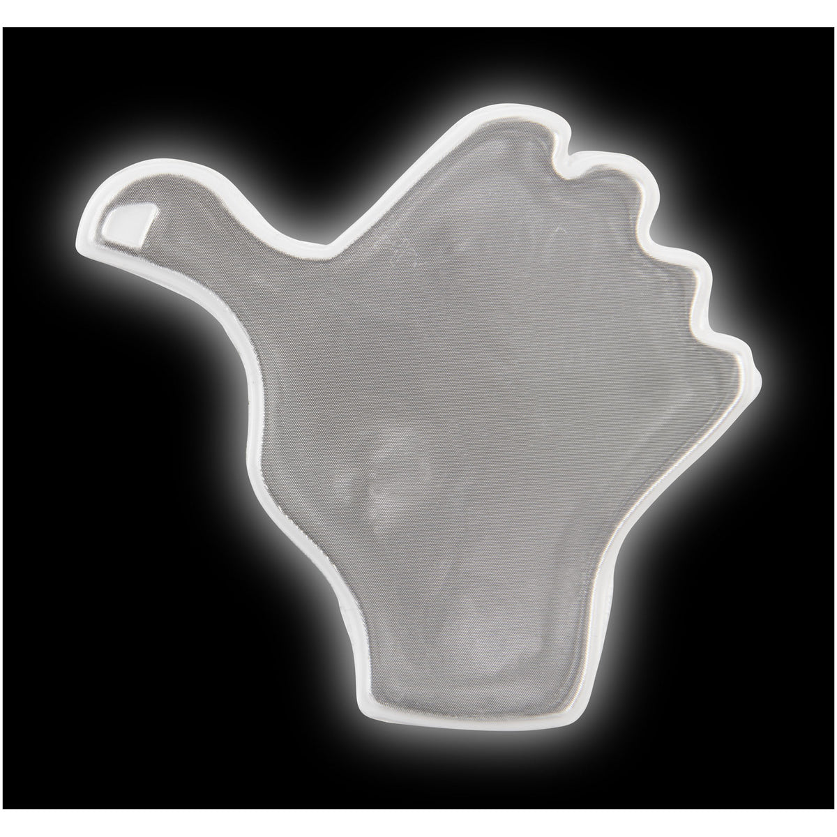 RFX™ S 12 Reflektierender Daumen PVC Aufkleber – Weiss