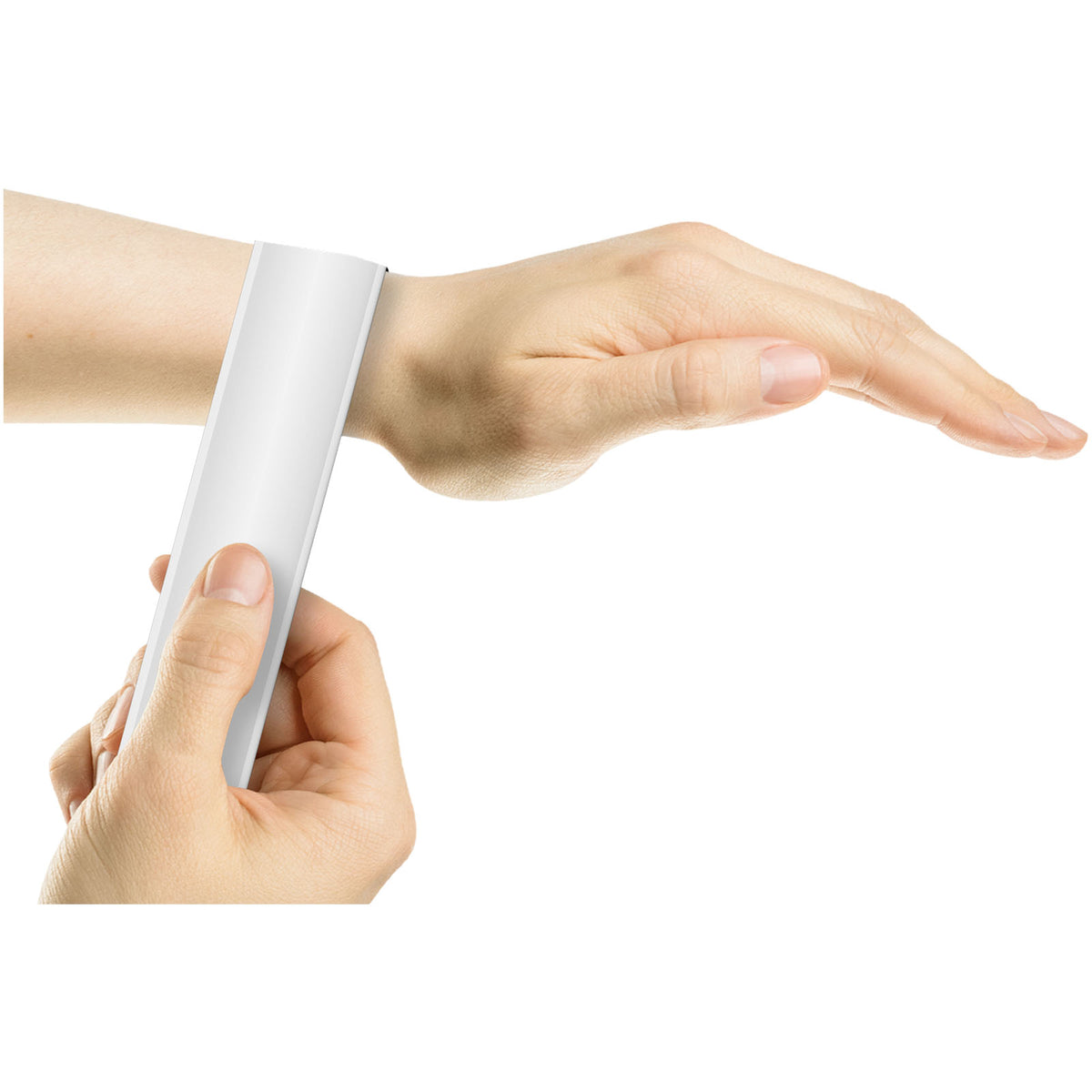 RFX™ 44 cm reflektierendes TPU Schnapparmband – Weiss