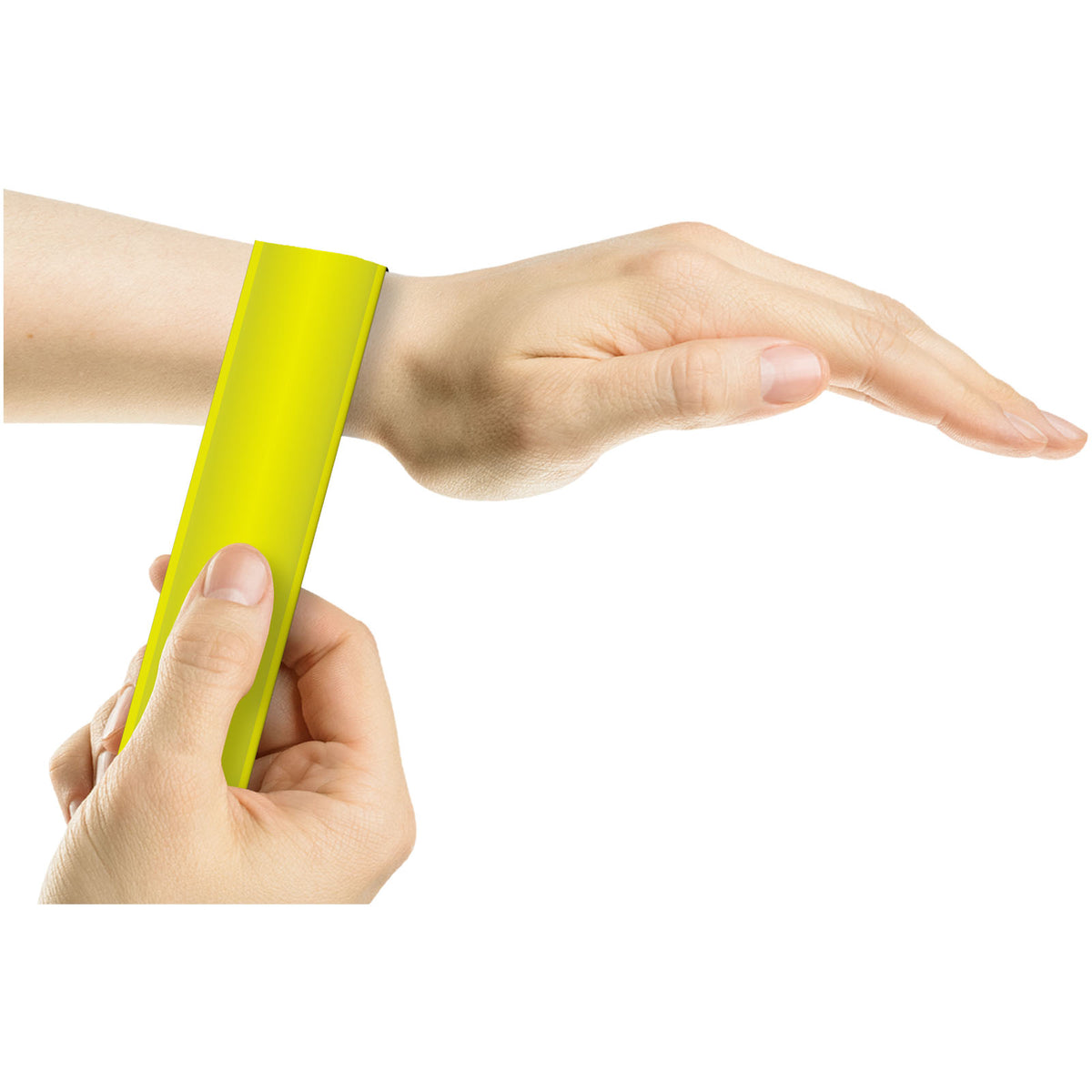 RFX™ 44 cm reflektierendes TPU Schnapparmband – Neongelb