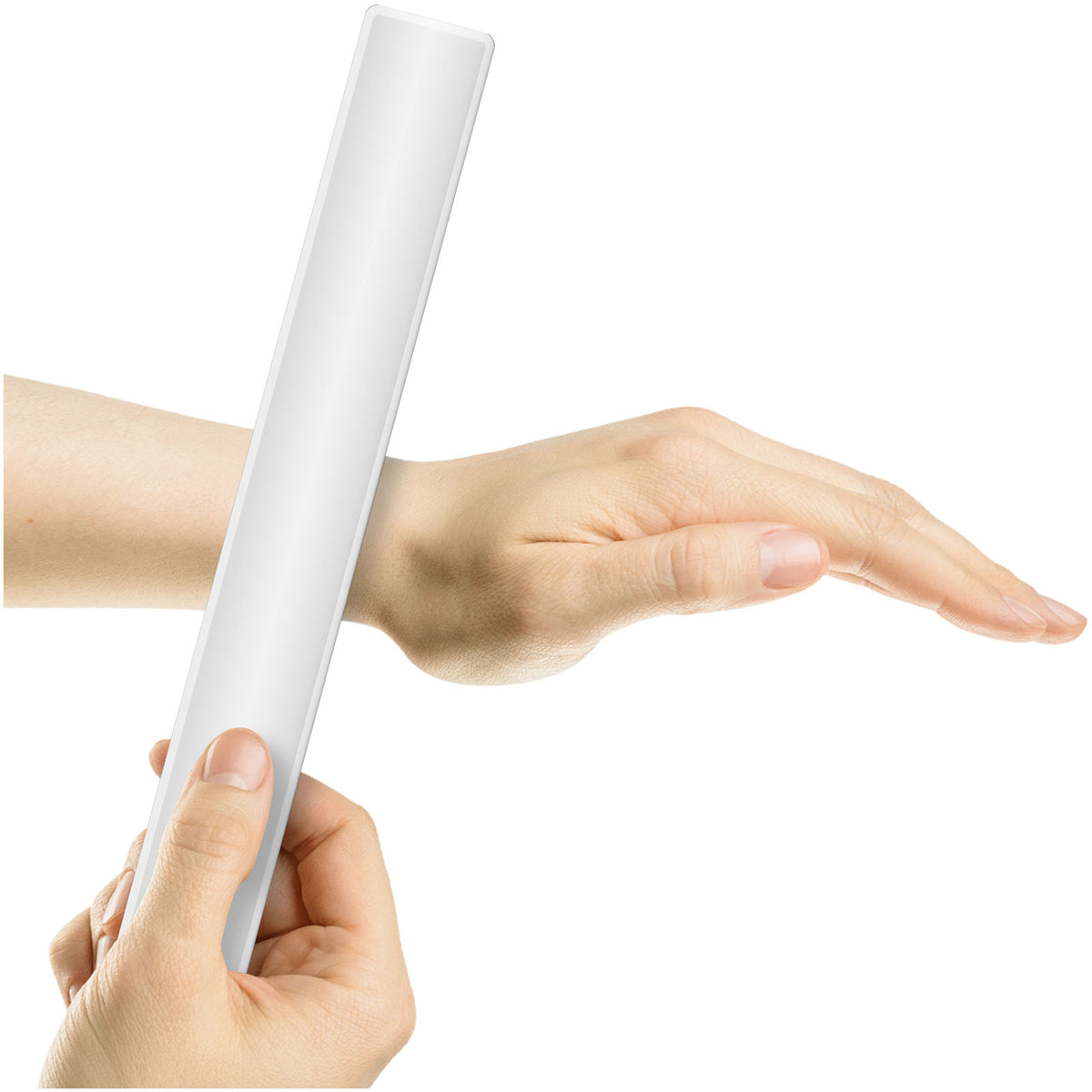 RFX™ 38 cm reflektierendes TPU Schnapparmband – Weiss