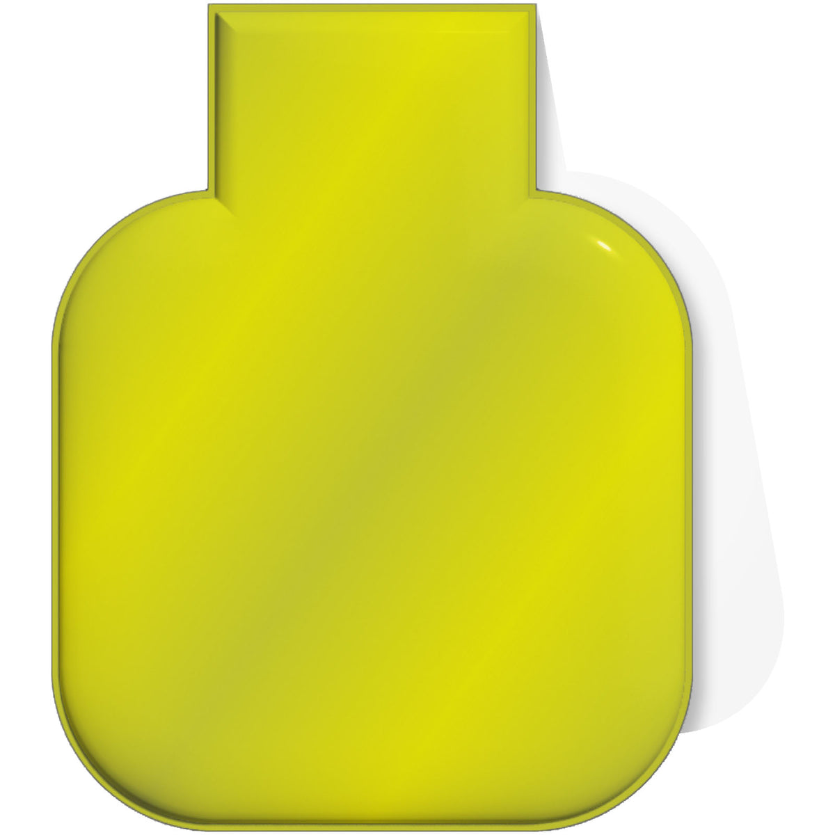 RFX™ M 10 Quadratischer, reflektierender TPU Magnet – Neongelb