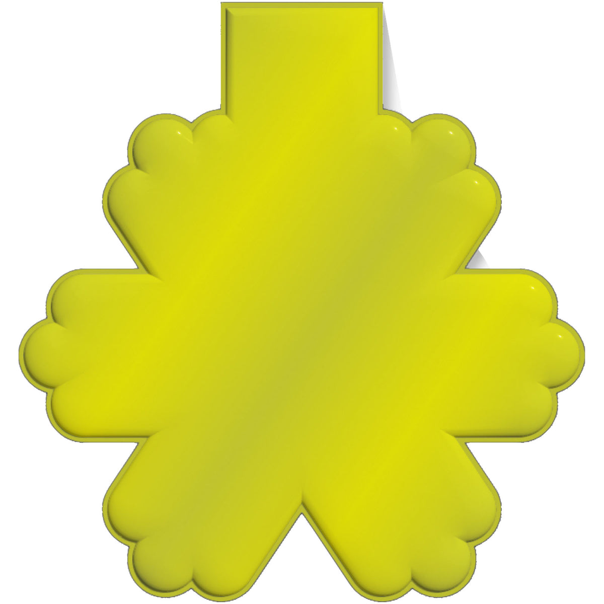 RFX™ M 10 Reflektierender PVC Magnet Schneeflocke – Neongelb
