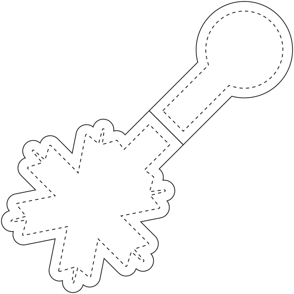 RFX™ M 10 Reflektierender TPU Magnet Schneeflocke – Weiss