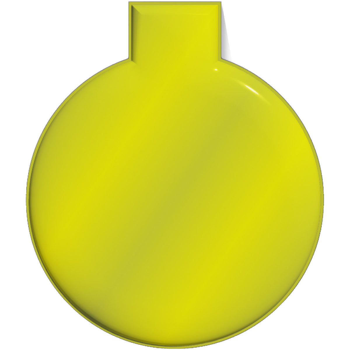 RFX™ M 10 Runder, reflektierender PVC Magnet, groß – Neongelb