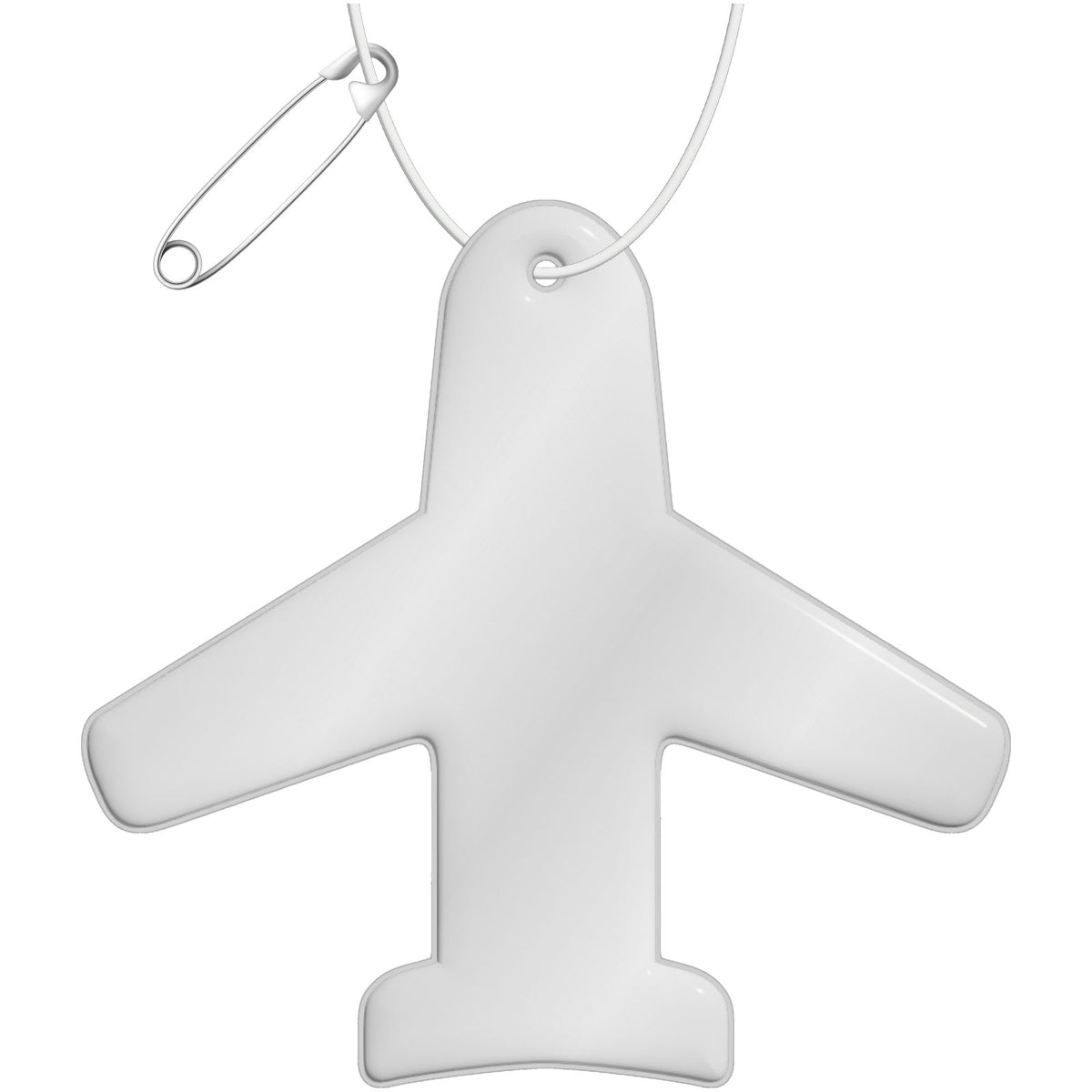 RFX™ H 09 Reflektierender TPU Anhänger Flugzeugs – Weiss