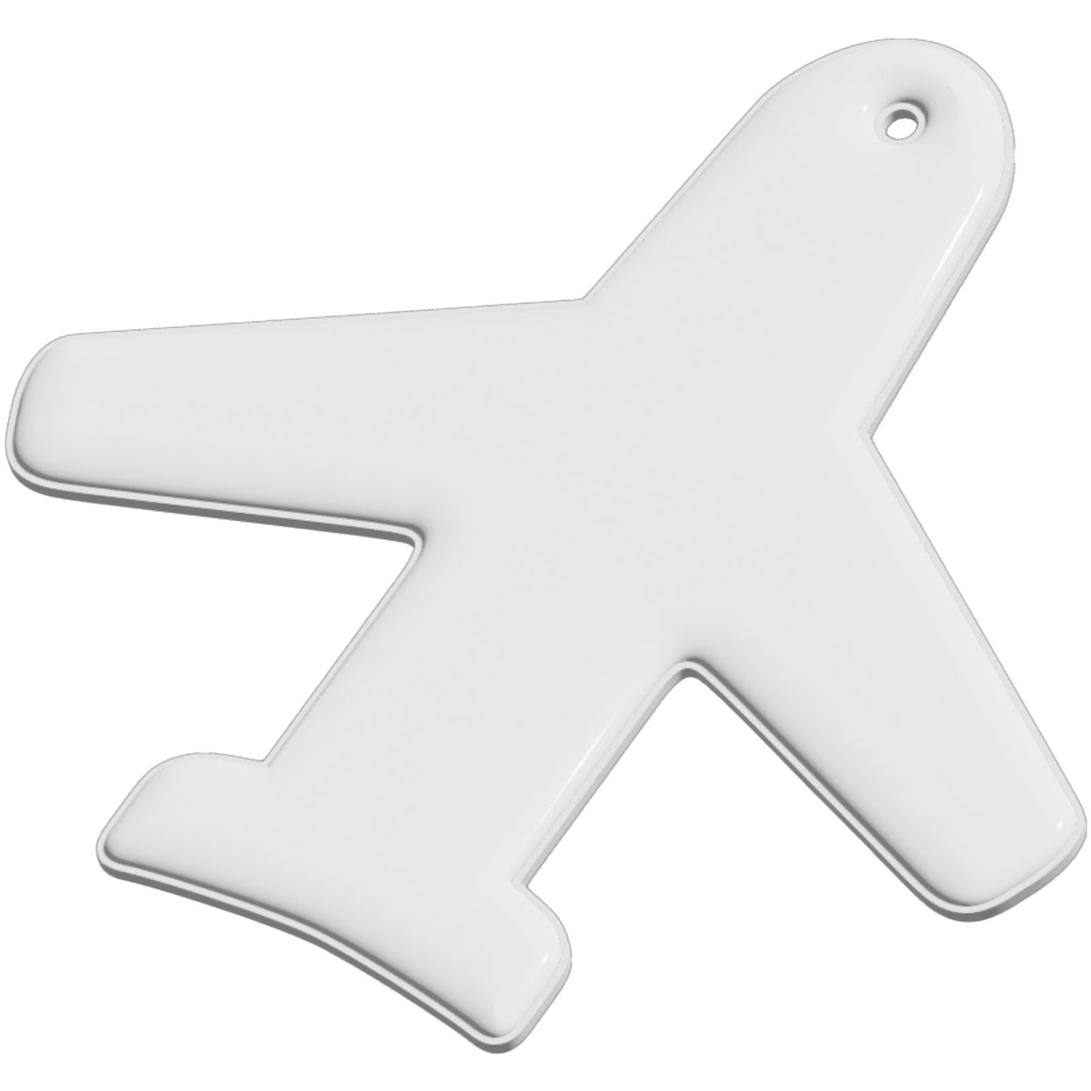 RFX™ H 09 Reflektierender TPU Anhänger Flugzeugs – Weiss