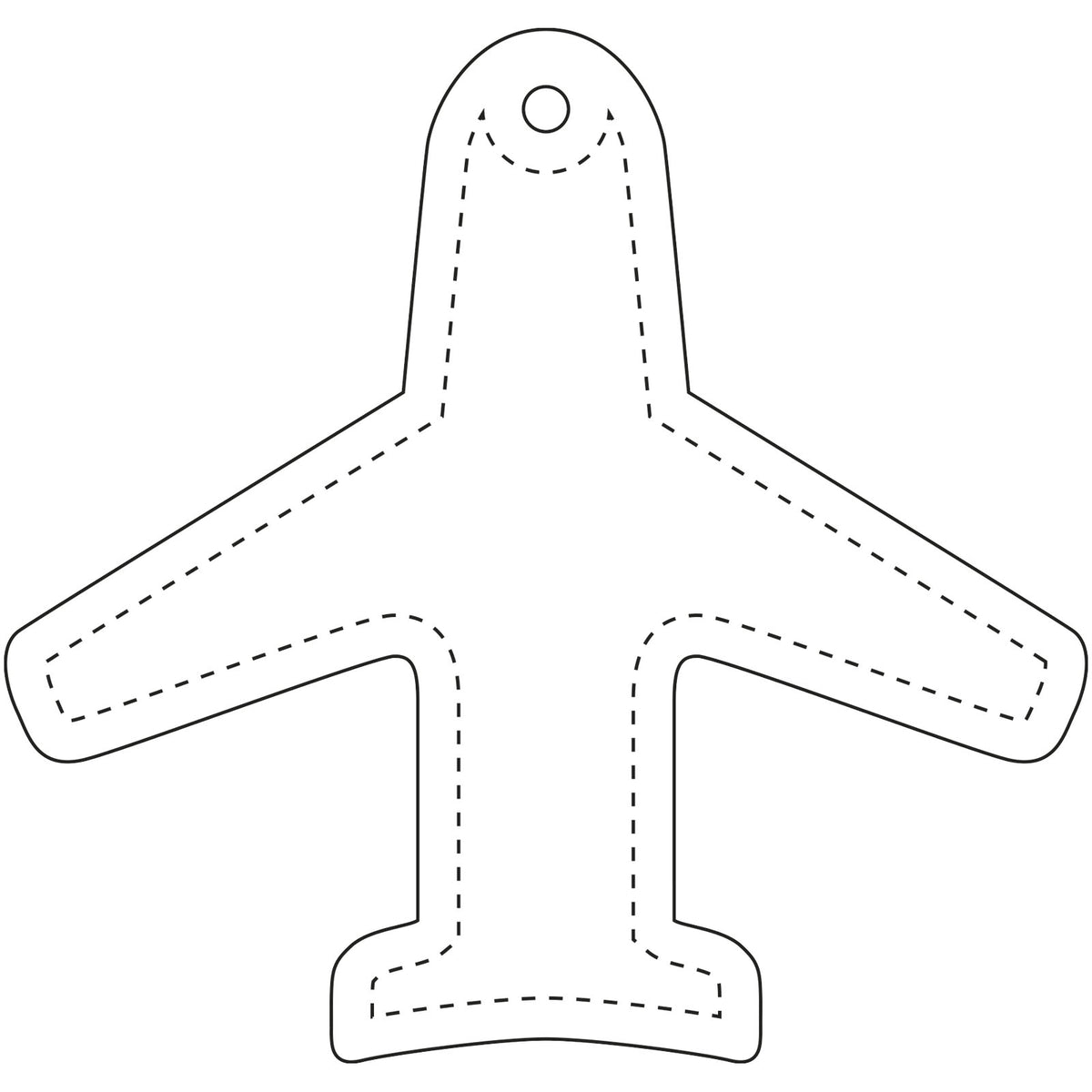RFX™ H 09 Reflektierender TPU Anhänger Flugzeugs – Neongelb