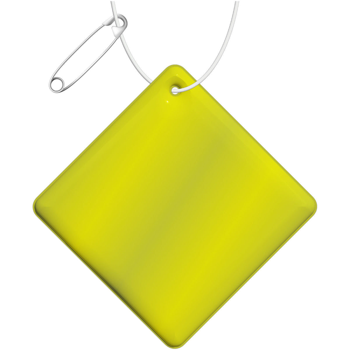 RFX™ H 09 Reflektierender PVC Anhänger Diamant, klein – Neongelb