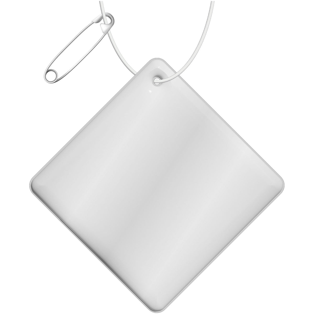 RFX™ H 09 Reflektierender TPU Anhänger Diamant, klein – Weiss
