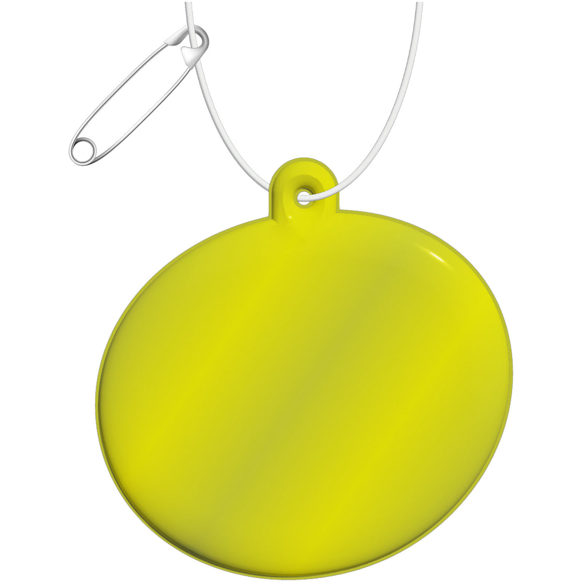RFX™ H 09 ovaler reflektierender PVC Anhänger – Neongelb