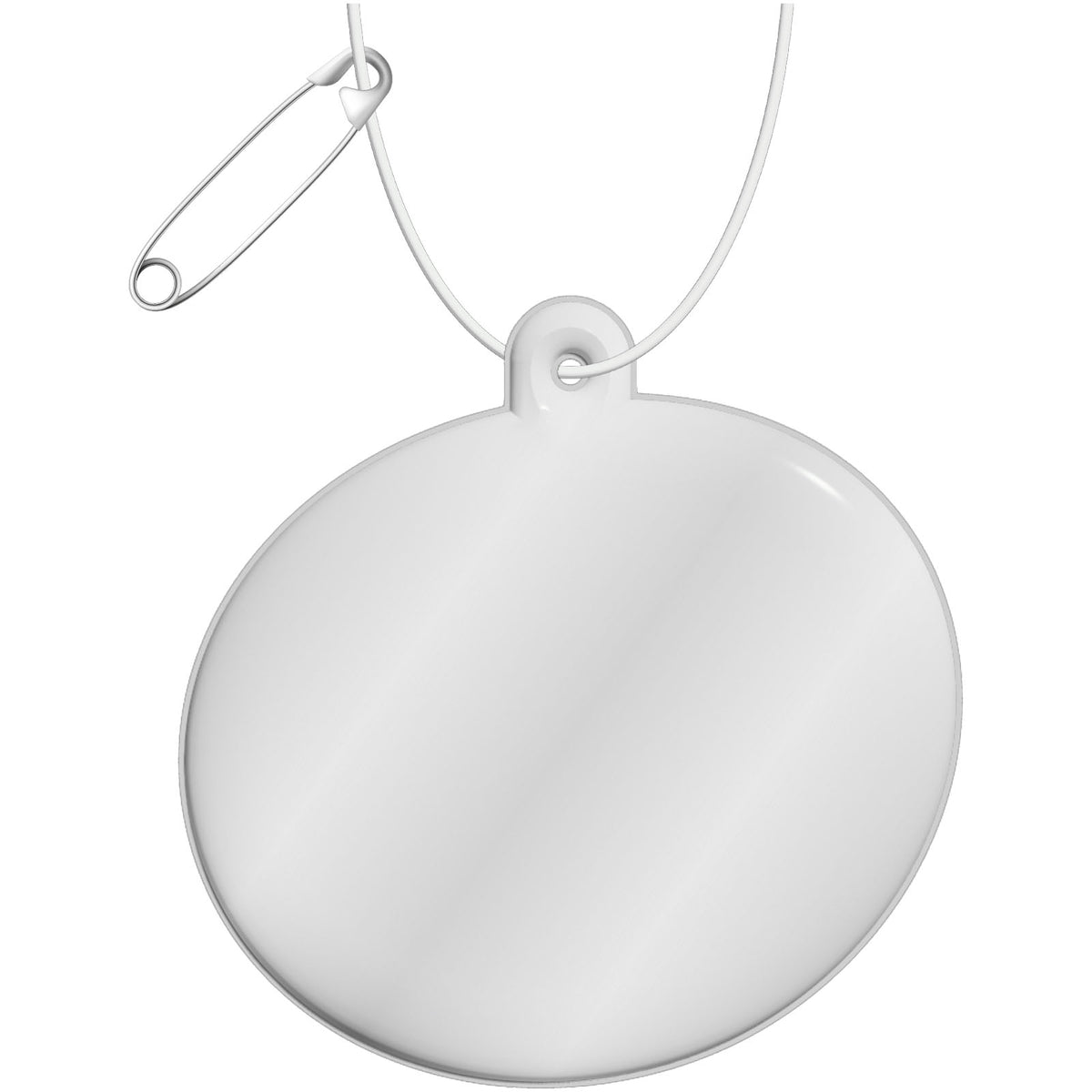 RFX™ H 09 ovaler reflektierender TPU Anhänger – Weiss