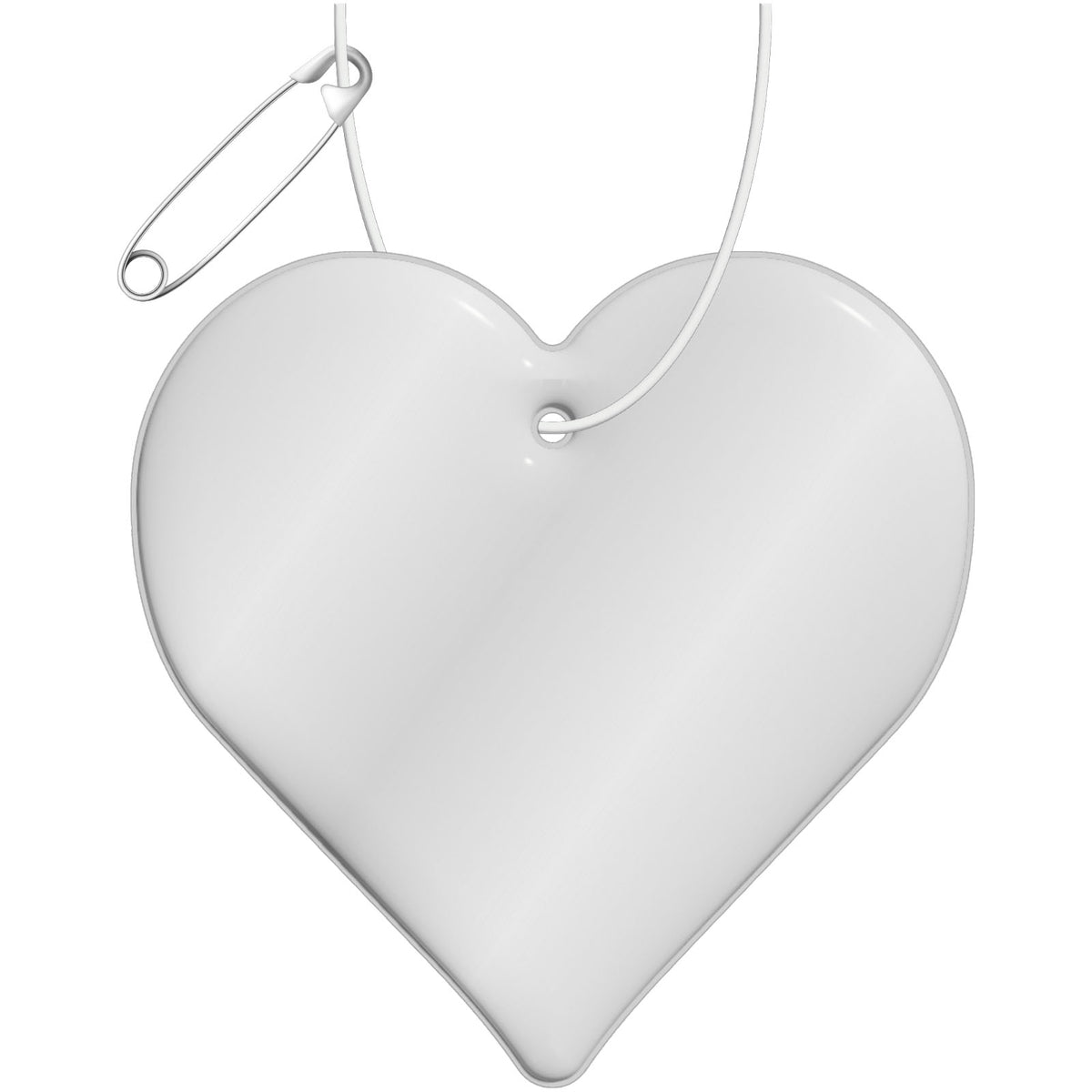 RFX™ H 09 Reflektierender PVC Anhänger Herz – Weiss